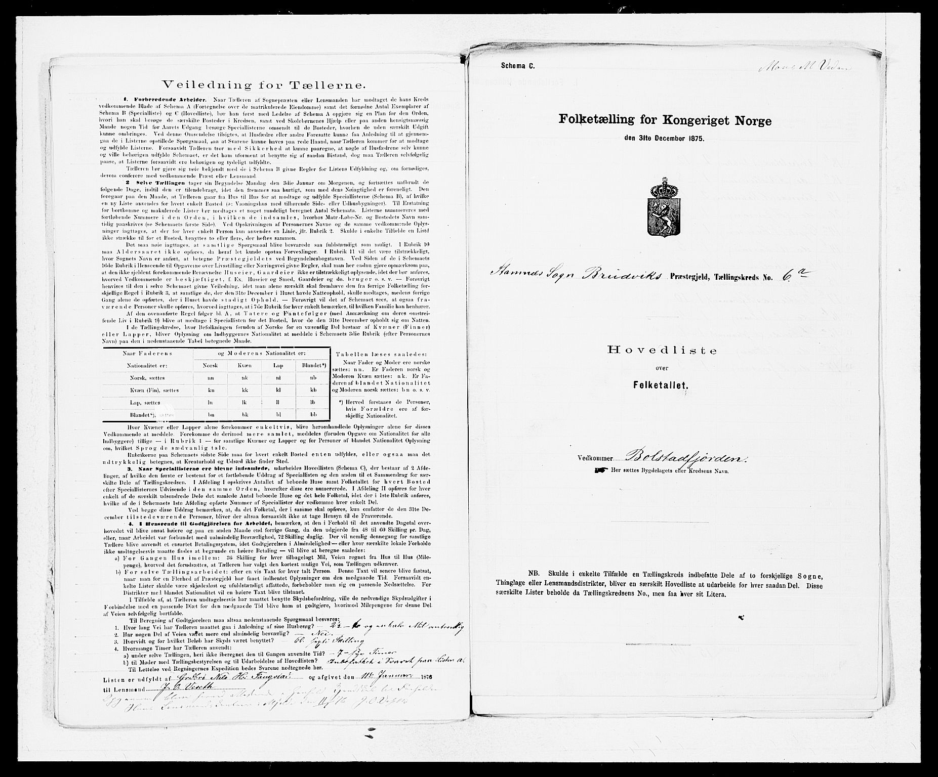 SAB, 1875 census for 1251P Bruvik, 1875, p. 15