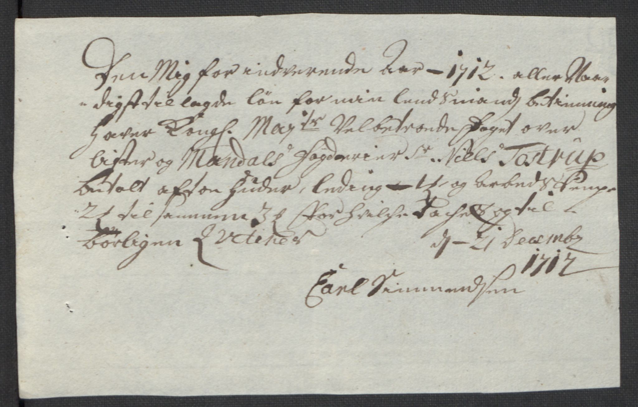 Rentekammeret inntil 1814, Reviderte regnskaper, Fogderegnskap, RA/EA-4092/R43/L2555: Fogderegnskap Lista og Mandal, 1712, p. 221