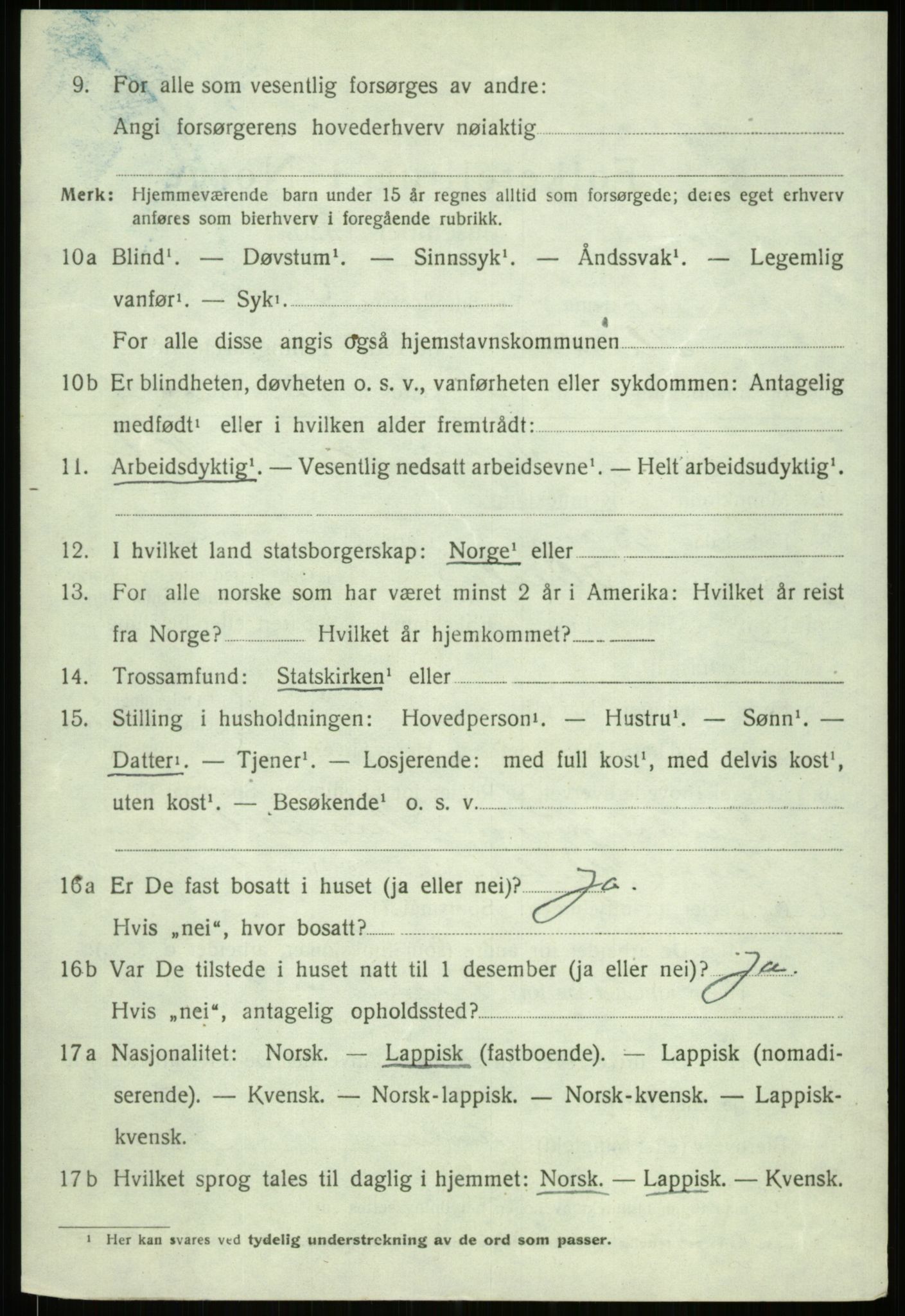 SATØ, 1920 census for Ibestad, 1920, p. 3940