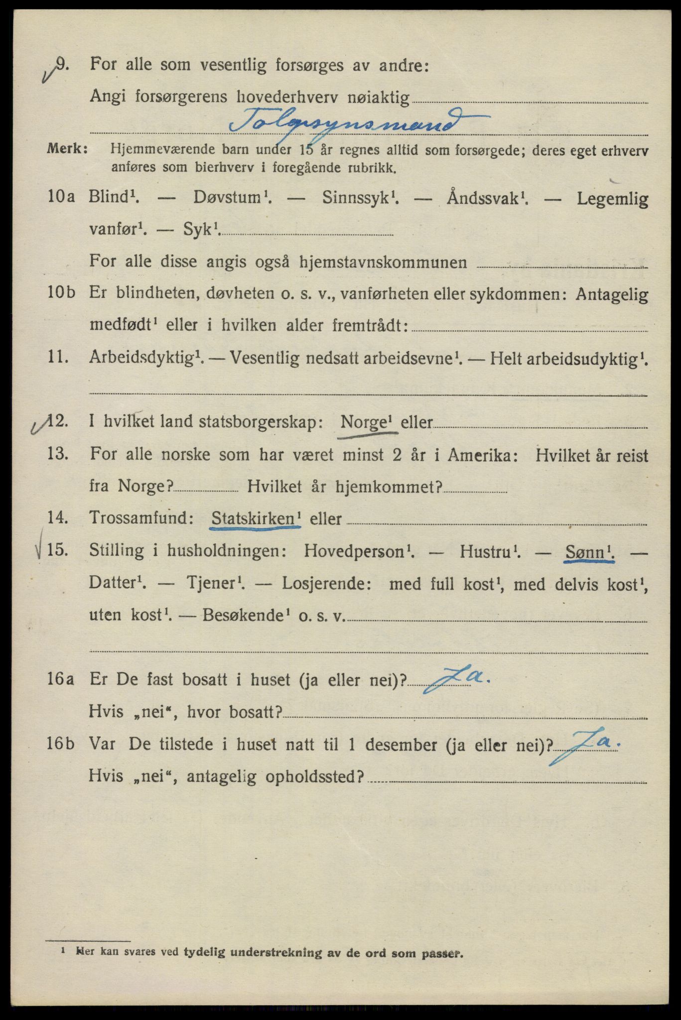 SAO, 1920 census for Kristiania, 1920, p. 284312