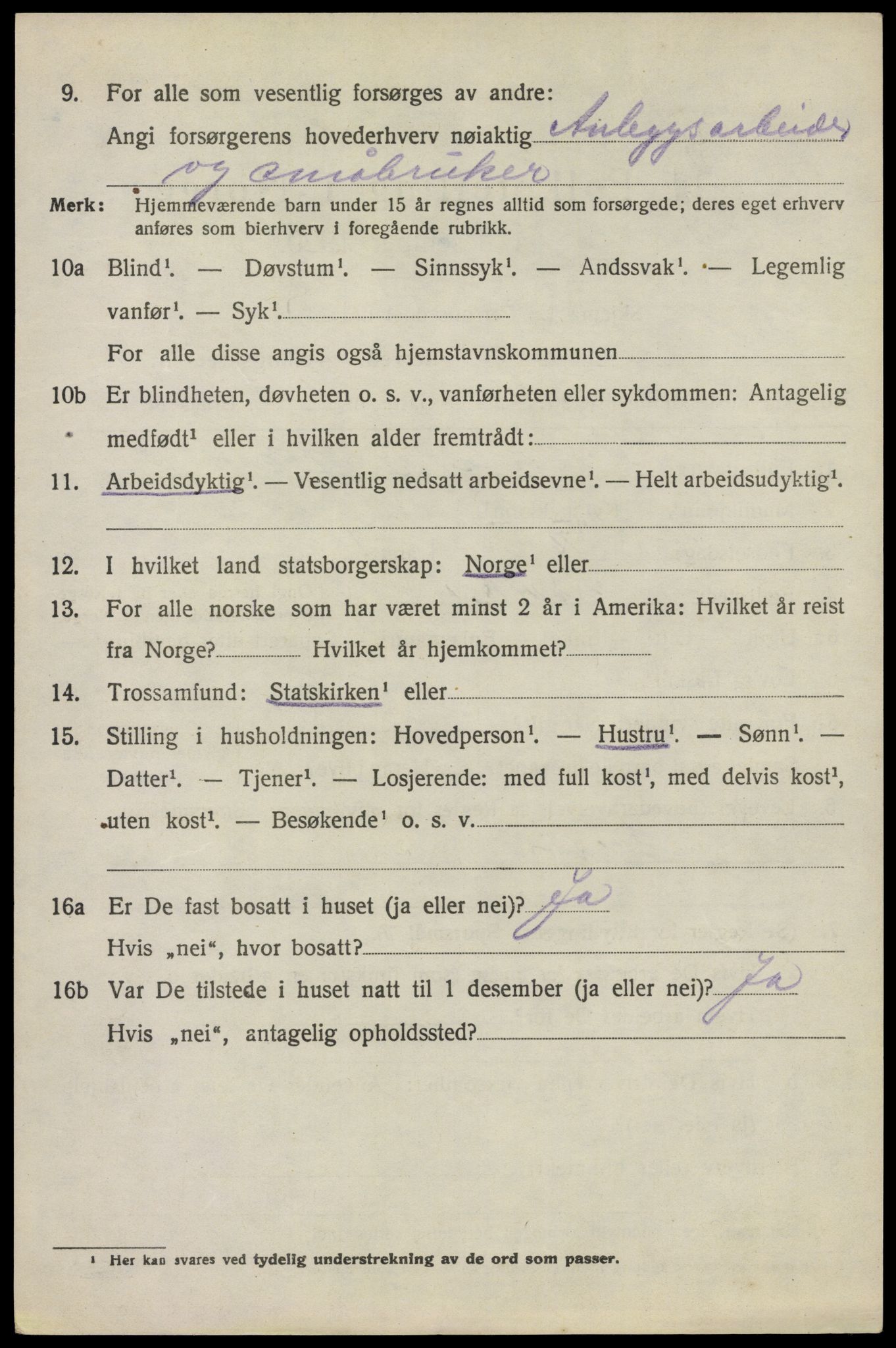 SAO, 1920 census for Høland, 1920, p. 10364