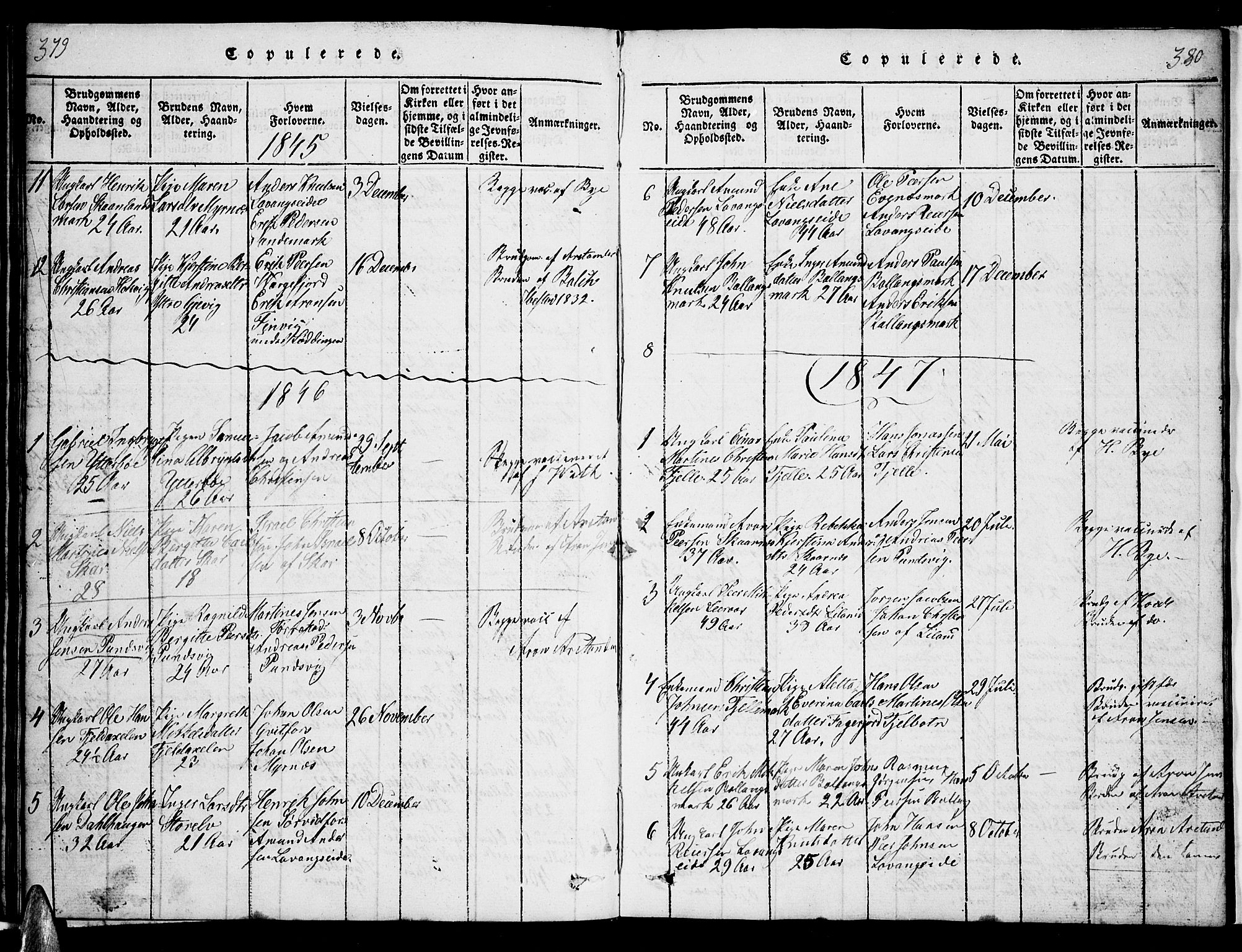 Ministerialprotokoller, klokkerbøker og fødselsregistre - Nordland, AV/SAT-A-1459/863/L0911: Parish register (copy) no. 863C01, 1821-1858, p. 379-380