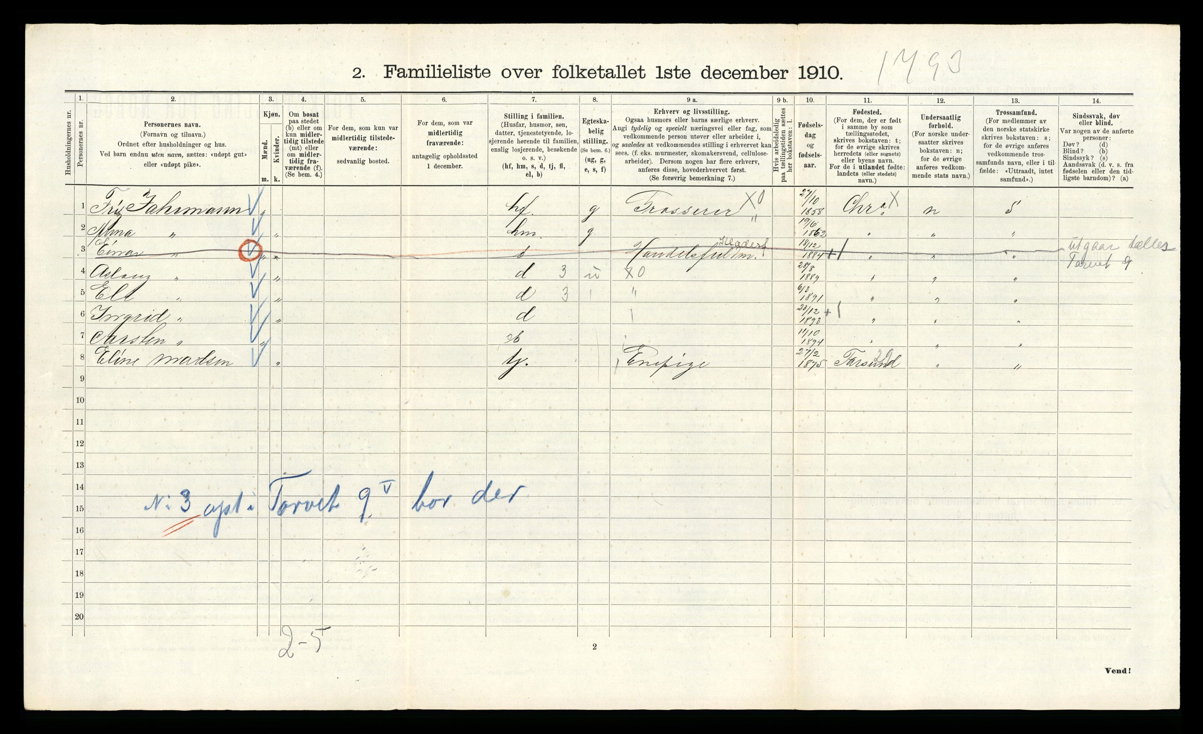 RA, 1910 census for Kristiania, 1910, p. 31702