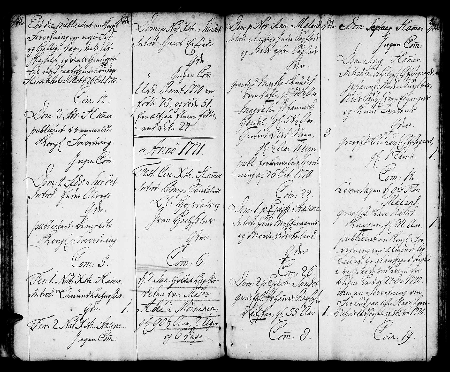 Hamre sokneprestembete, AV/SAB-A-75501/H/Ha/Haa/Haaa/L0007: Parish register (official) no. A 7, 1762-1777, p. 45