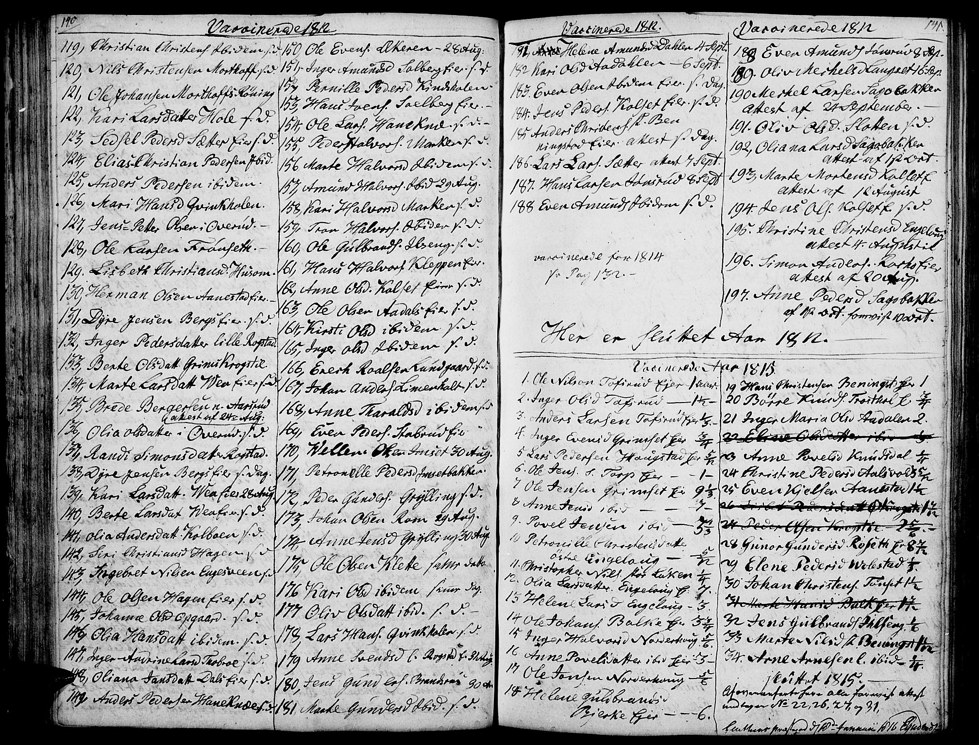 Løten prestekontor, AV/SAH-PREST-022/K/Ka/L0004: Parish register (official) no. 4, 1801-1814, p. 140-141