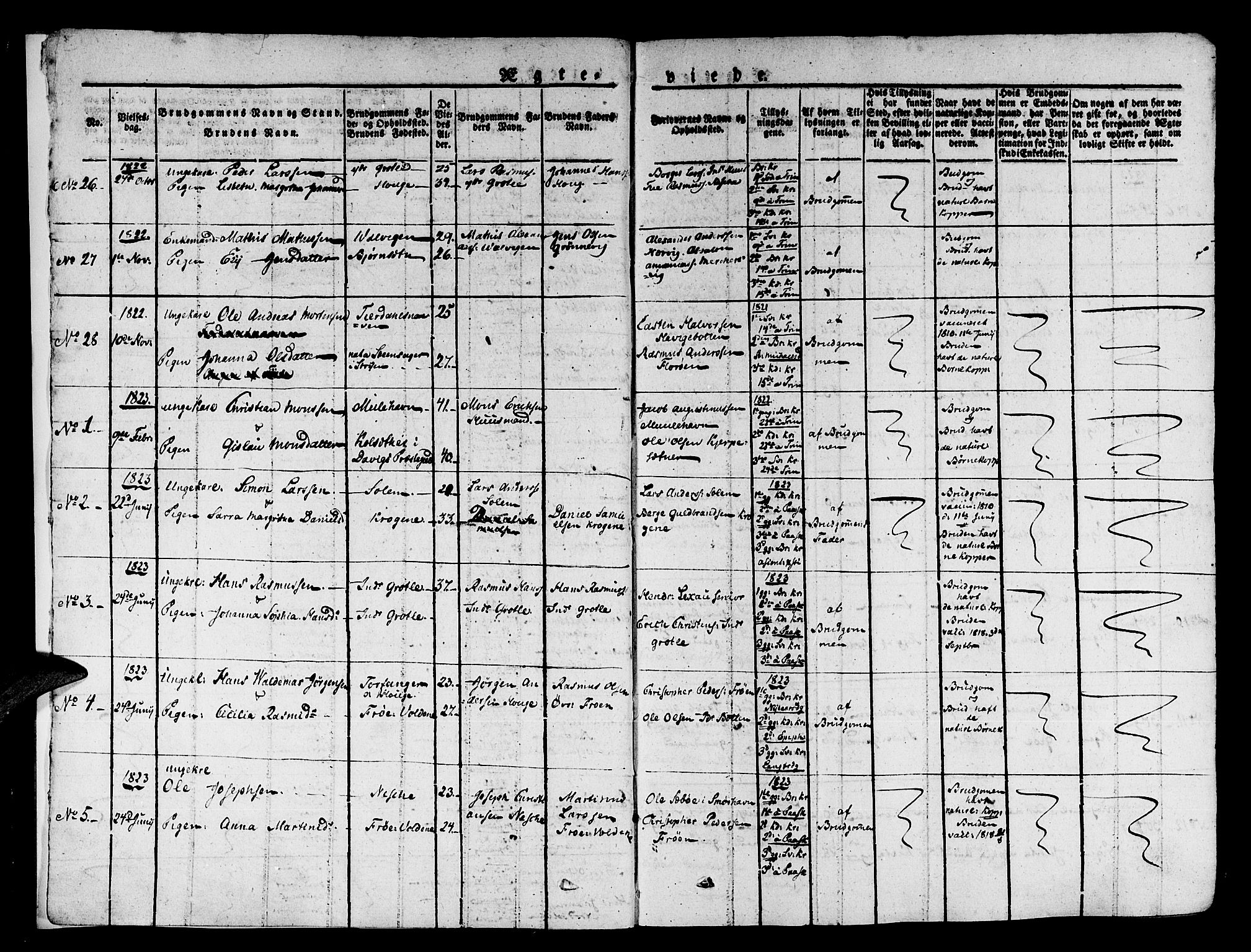 Kinn sokneprestembete, AV/SAB-A-80801/H/Haa/Haaa/L0004/0002: Parish register (official) no. A 4II, 1822-1840, p. 4