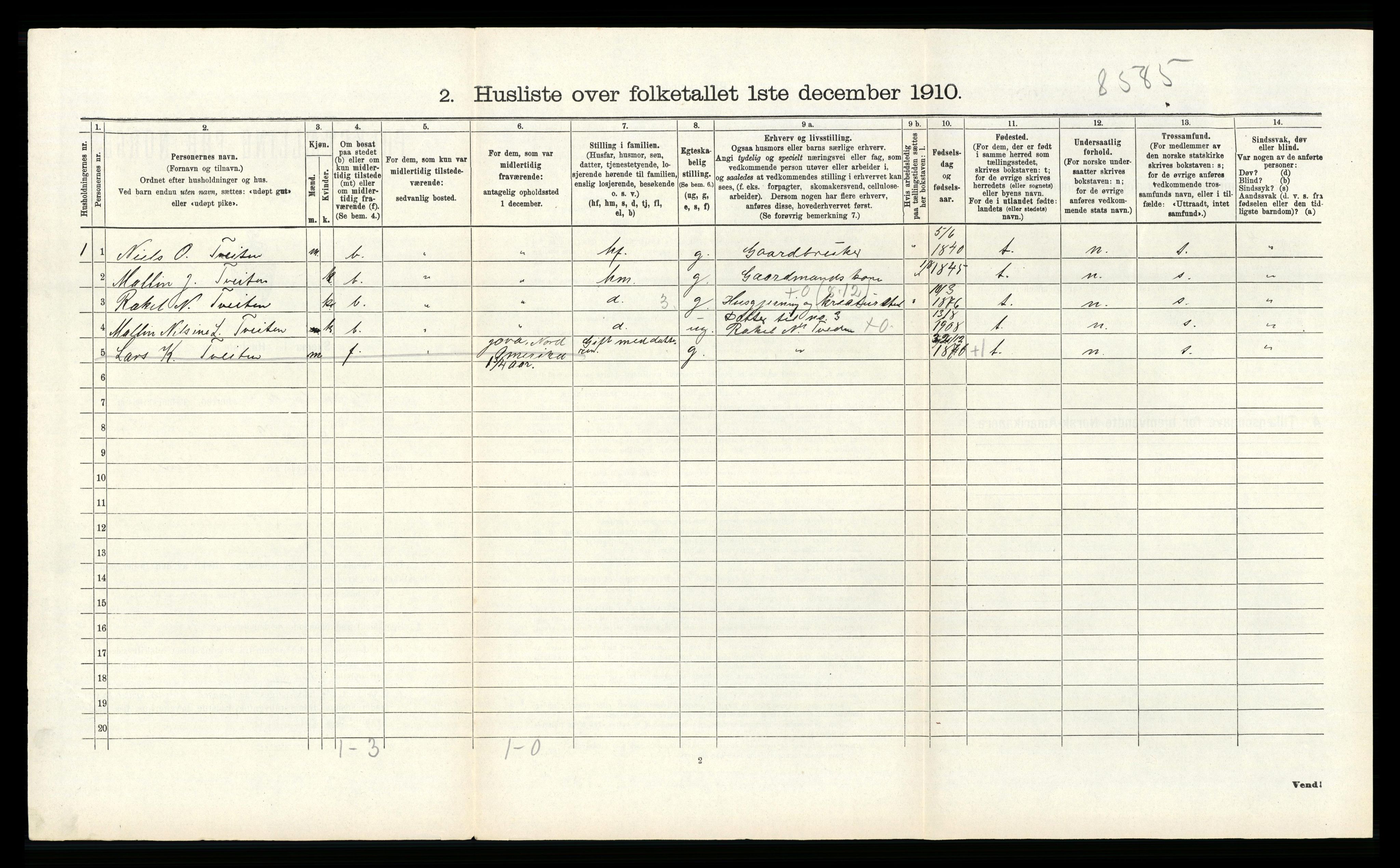 RA, 1910 census for Hjelmeland, 1910, p. 373