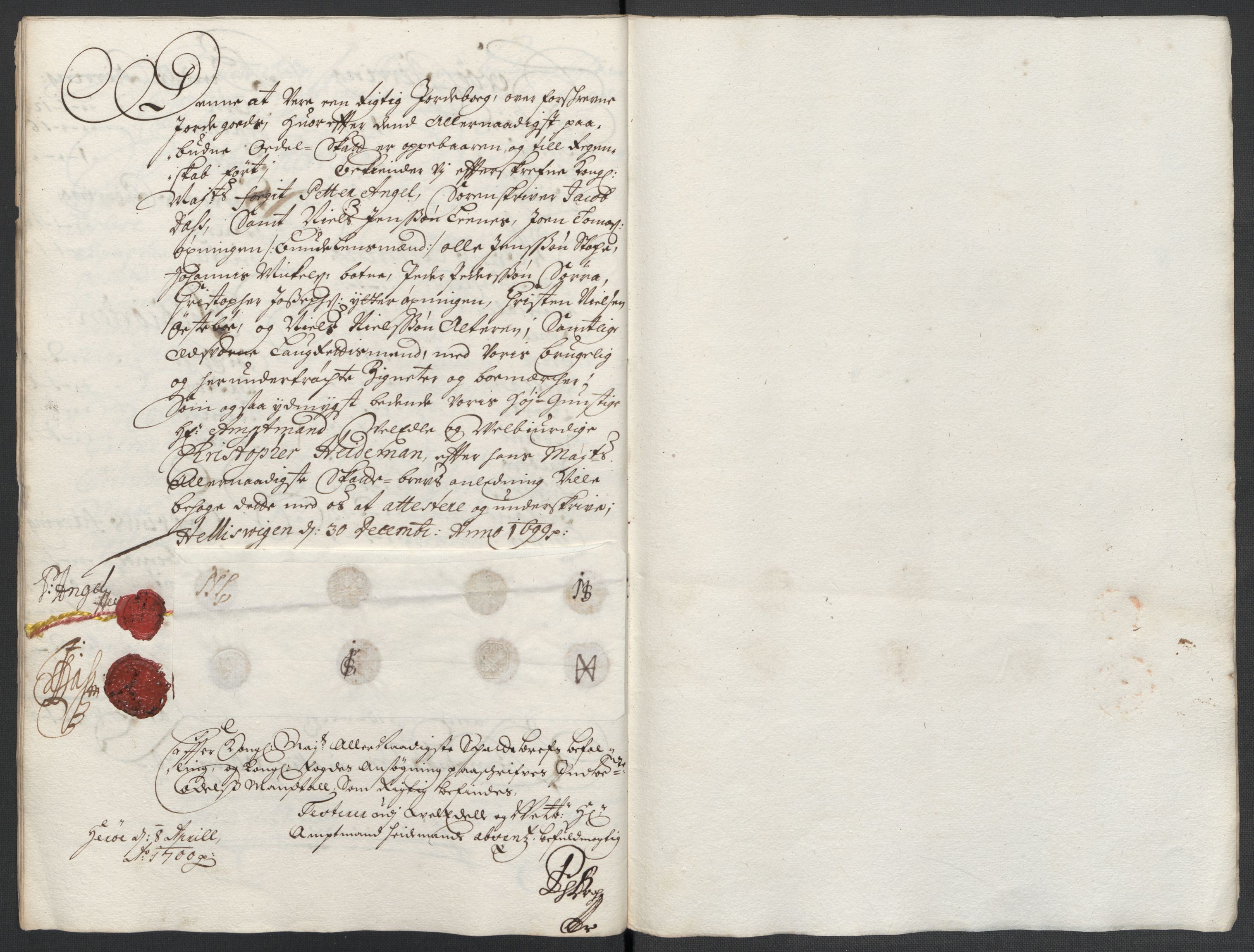 Rentekammeret inntil 1814, Reviderte regnskaper, Fogderegnskap, AV/RA-EA-4092/R65/L4507: Fogderegnskap Helgeland, 1699-1701, p. 94