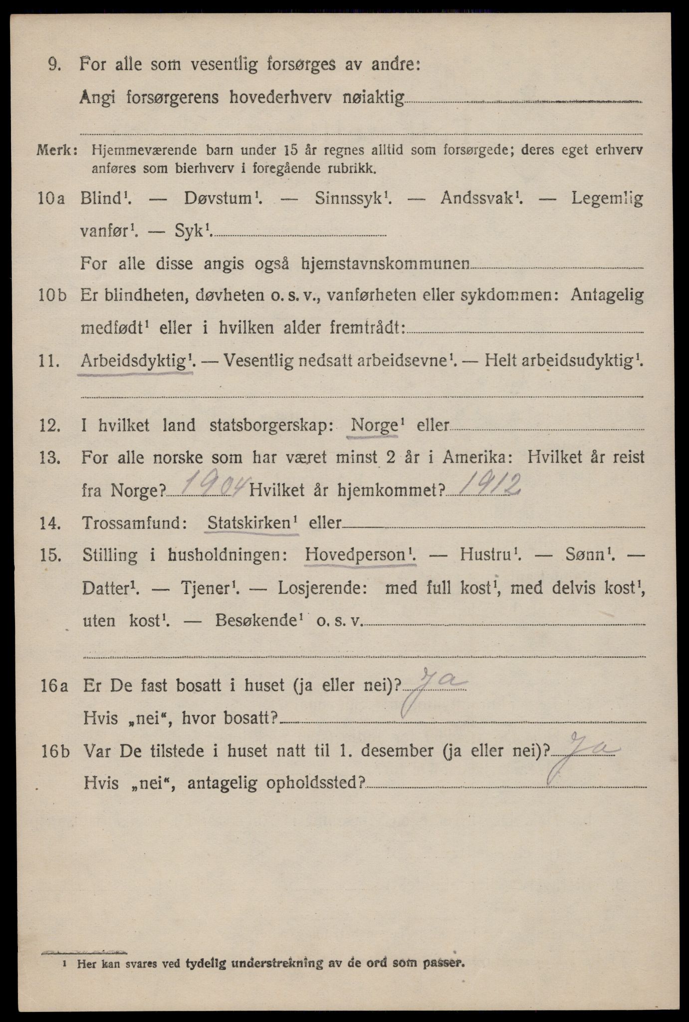 SAST, 1920 census for Hetland, 1920, p. 24712