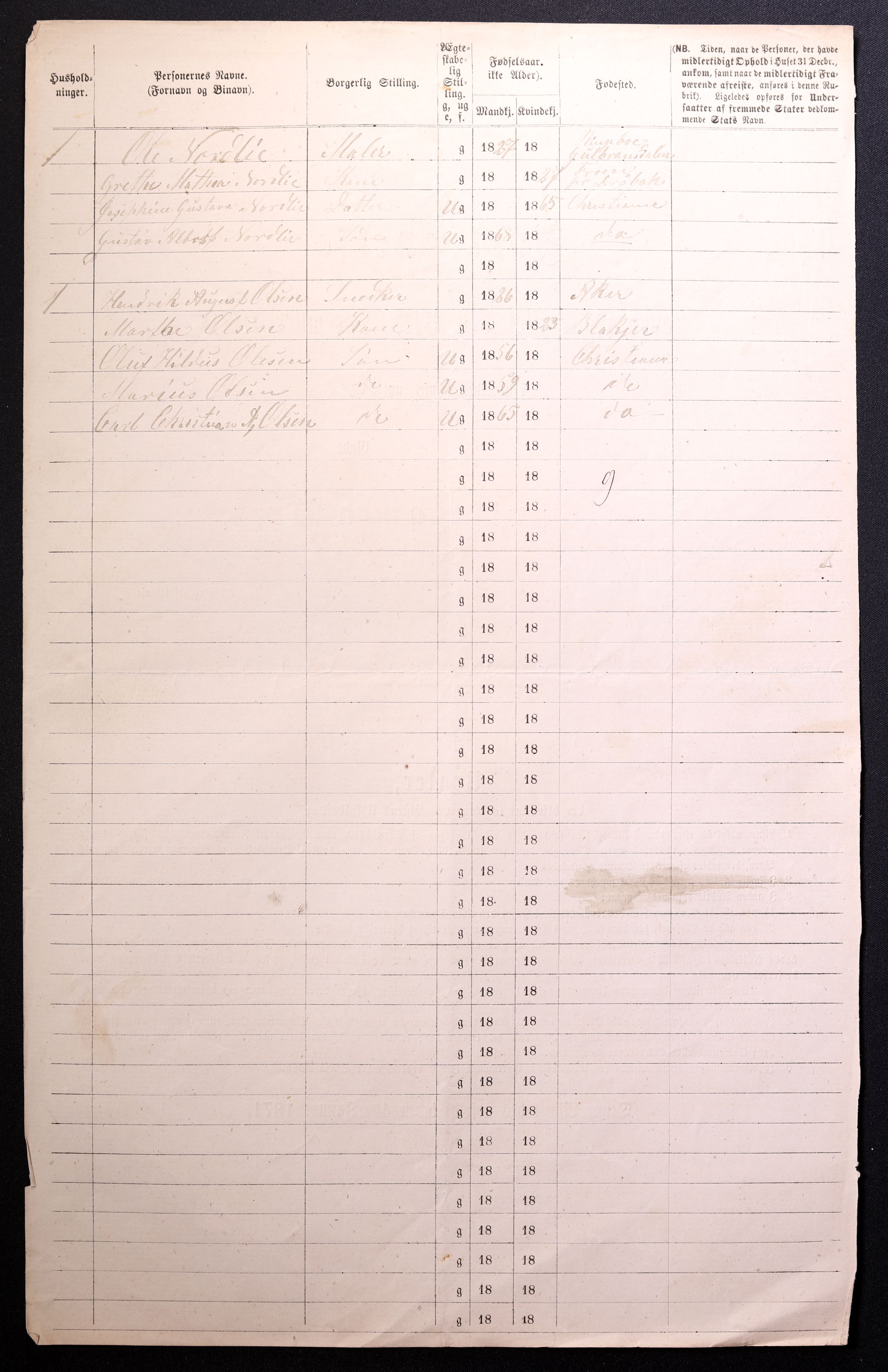 RA, 1870 census for 0301 Kristiania, 1870, p. 2244