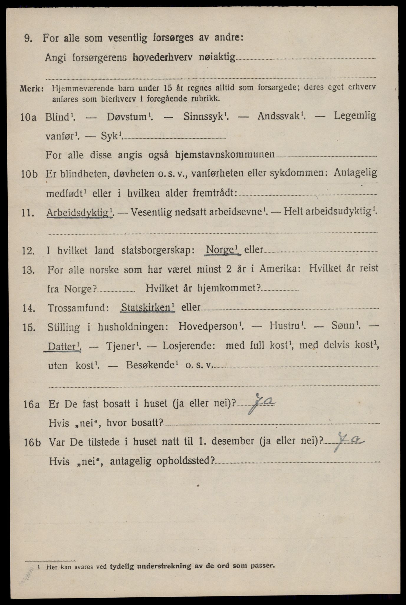 SAST, 1920 census for Tysvær, 1920, p. 1337