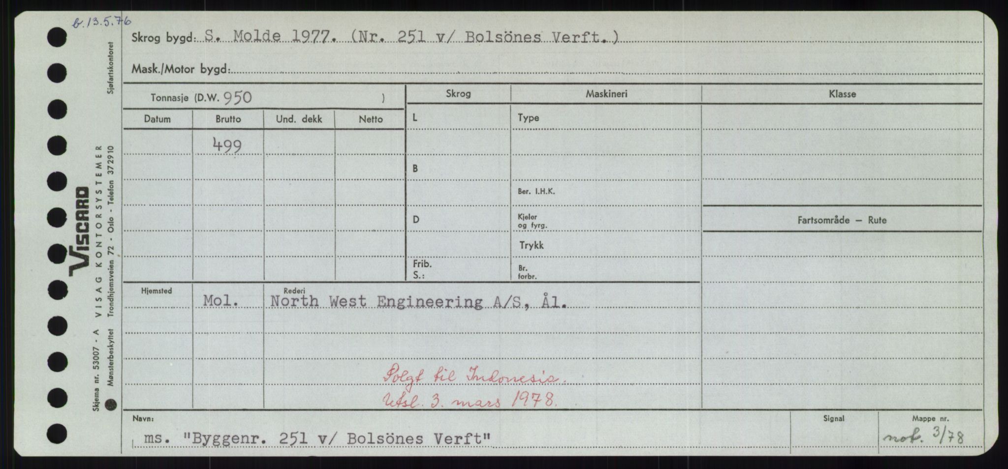 Sjøfartsdirektoratet med forløpere, Skipsmålingen, AV/RA-S-1627/H/Hd/L0006: Fartøy, Byg-Båt, p. 79