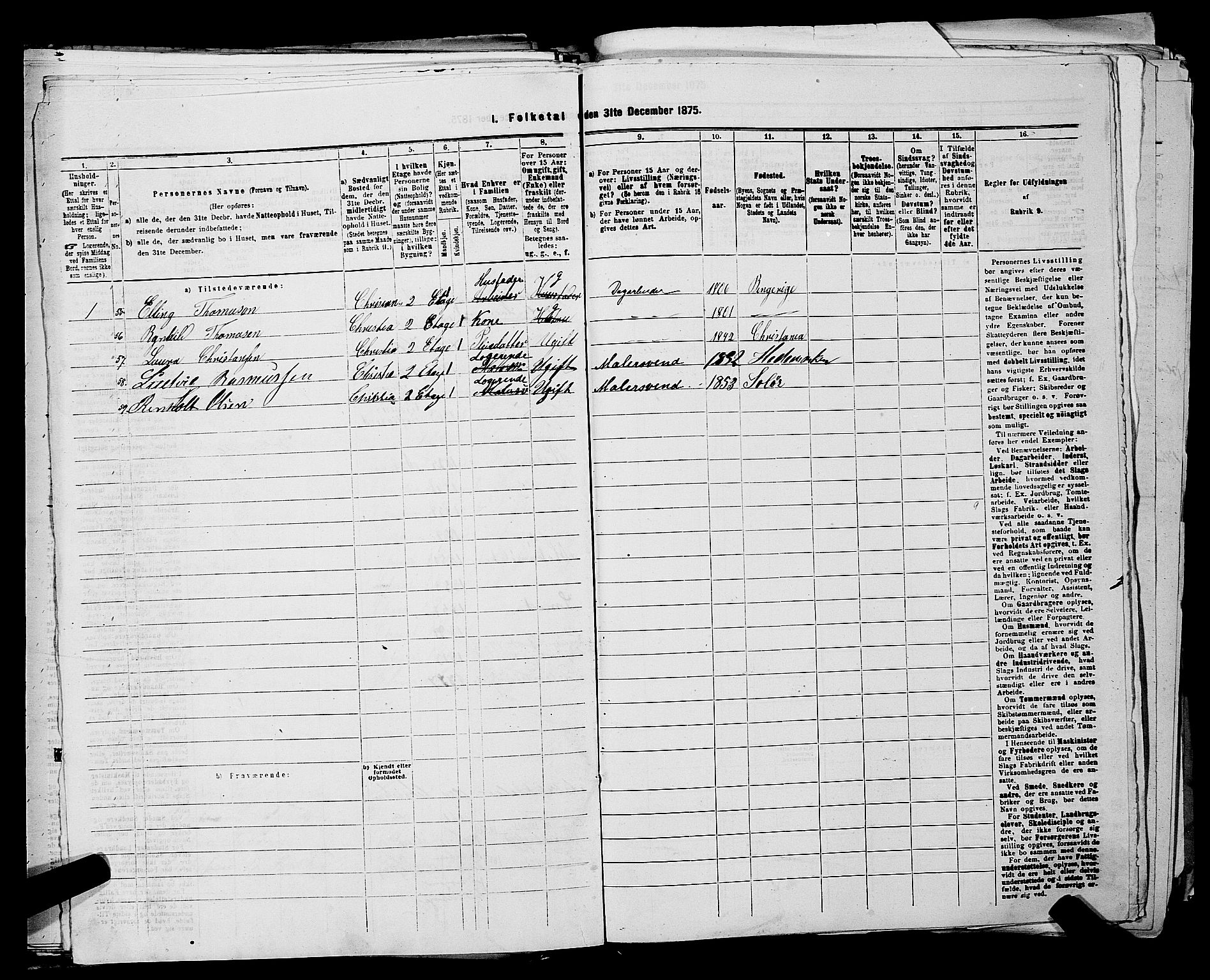 RA, 1875 census for 0301 Kristiania, 1875, p. 3190