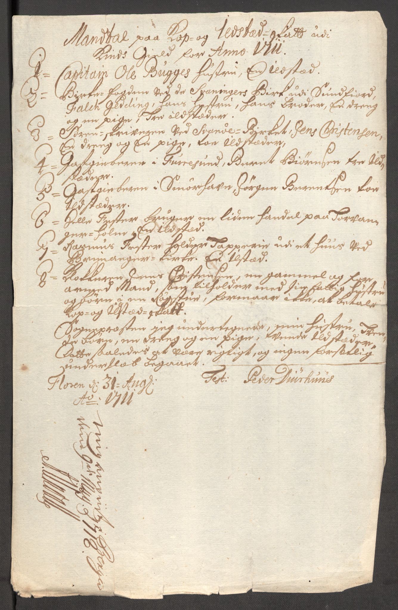 Rentekammeret inntil 1814, Reviderte regnskaper, Fogderegnskap, AV/RA-EA-4092/R53/L3434: Fogderegnskap Sunn- og Nordfjord, 1711, p. 15