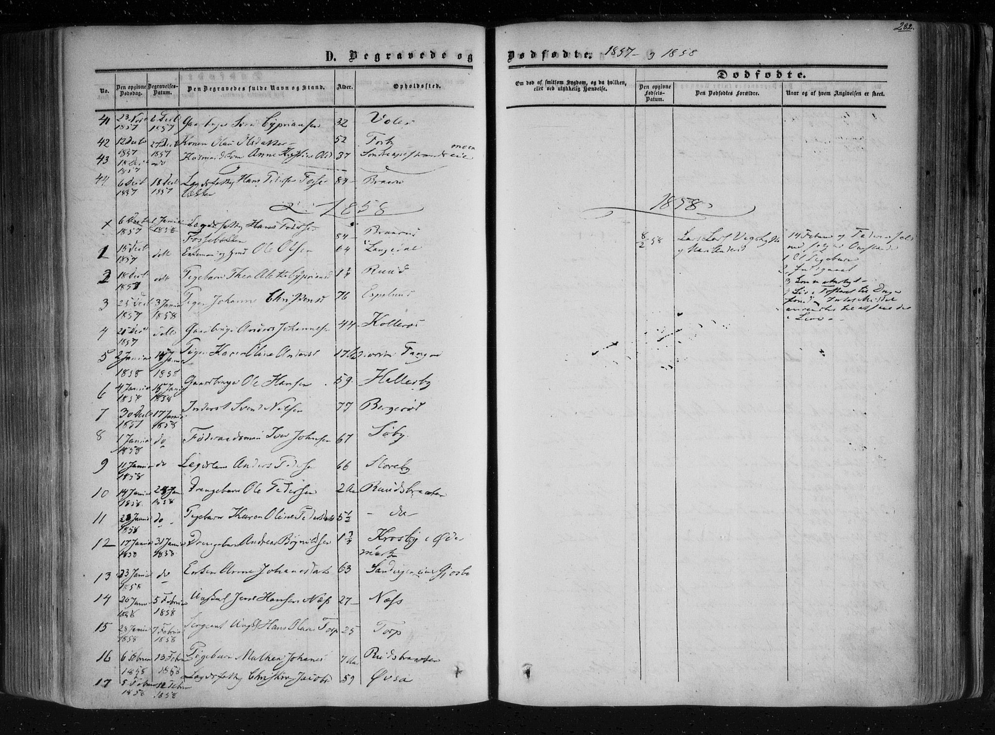 Aremark prestekontor Kirkebøker, AV/SAO-A-10899/F/Fc/L0003: Parish register (official) no. III 3, 1850-1865, p. 282