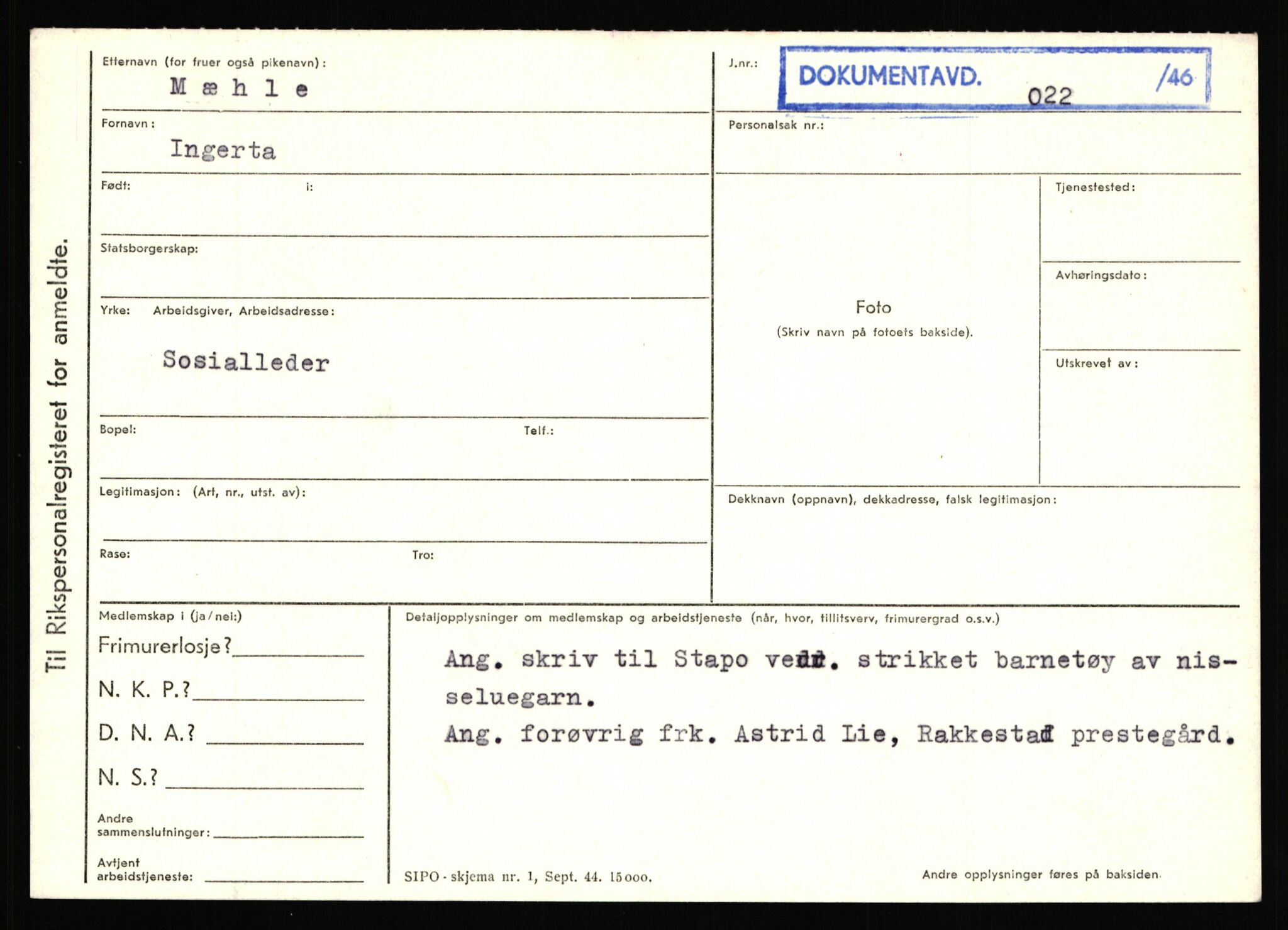 Statspolitiet - Hovedkontoret / Osloavdelingen, AV/RA-S-1329/C/Ca/L0011: Molberg - Nøstvold, 1943-1945, p. 863