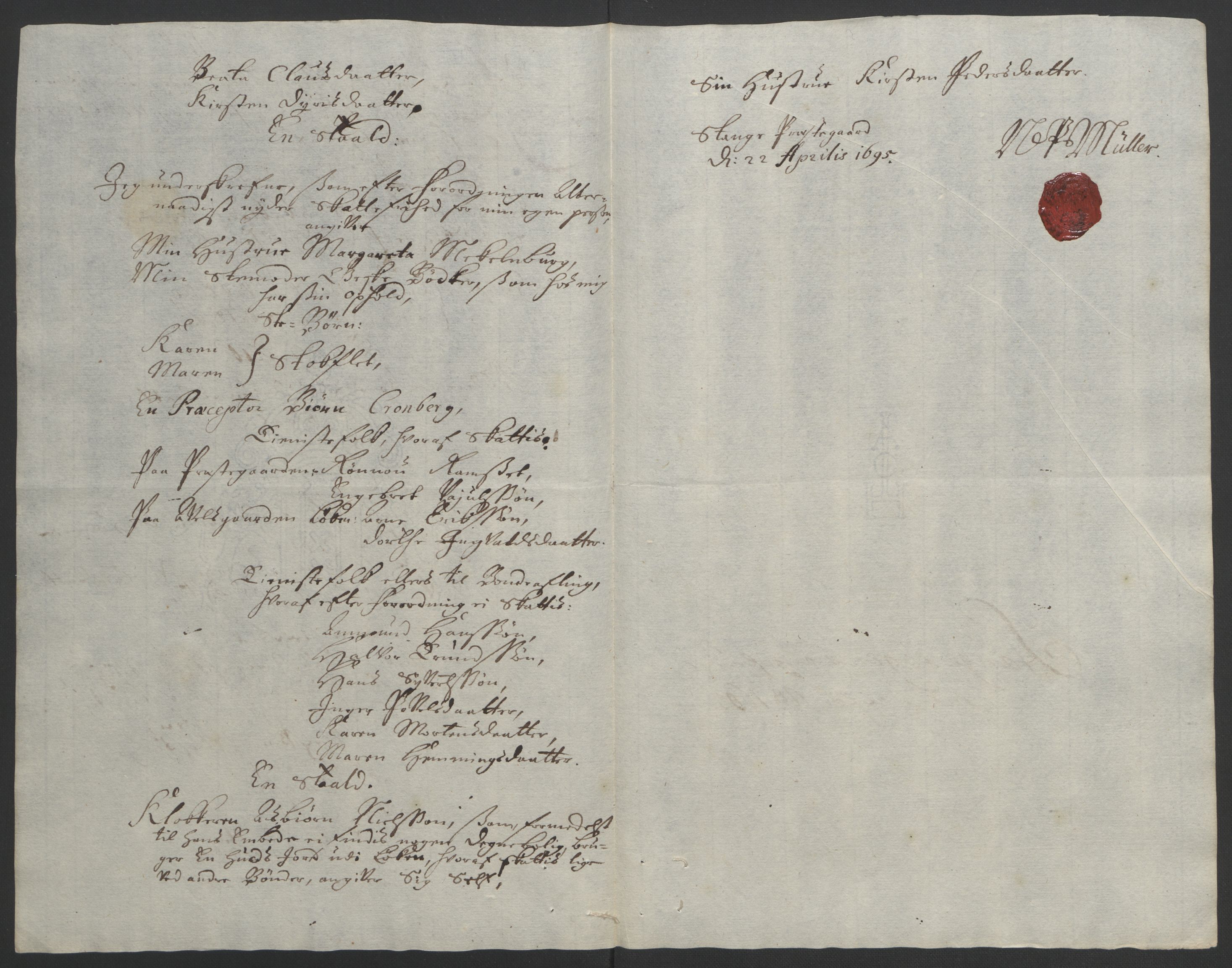 Rentekammeret inntil 1814, Reviderte regnskaper, Fogderegnskap, AV/RA-EA-4092/R16/L1036: Fogderegnskap Hedmark, 1695-1696, p. 107