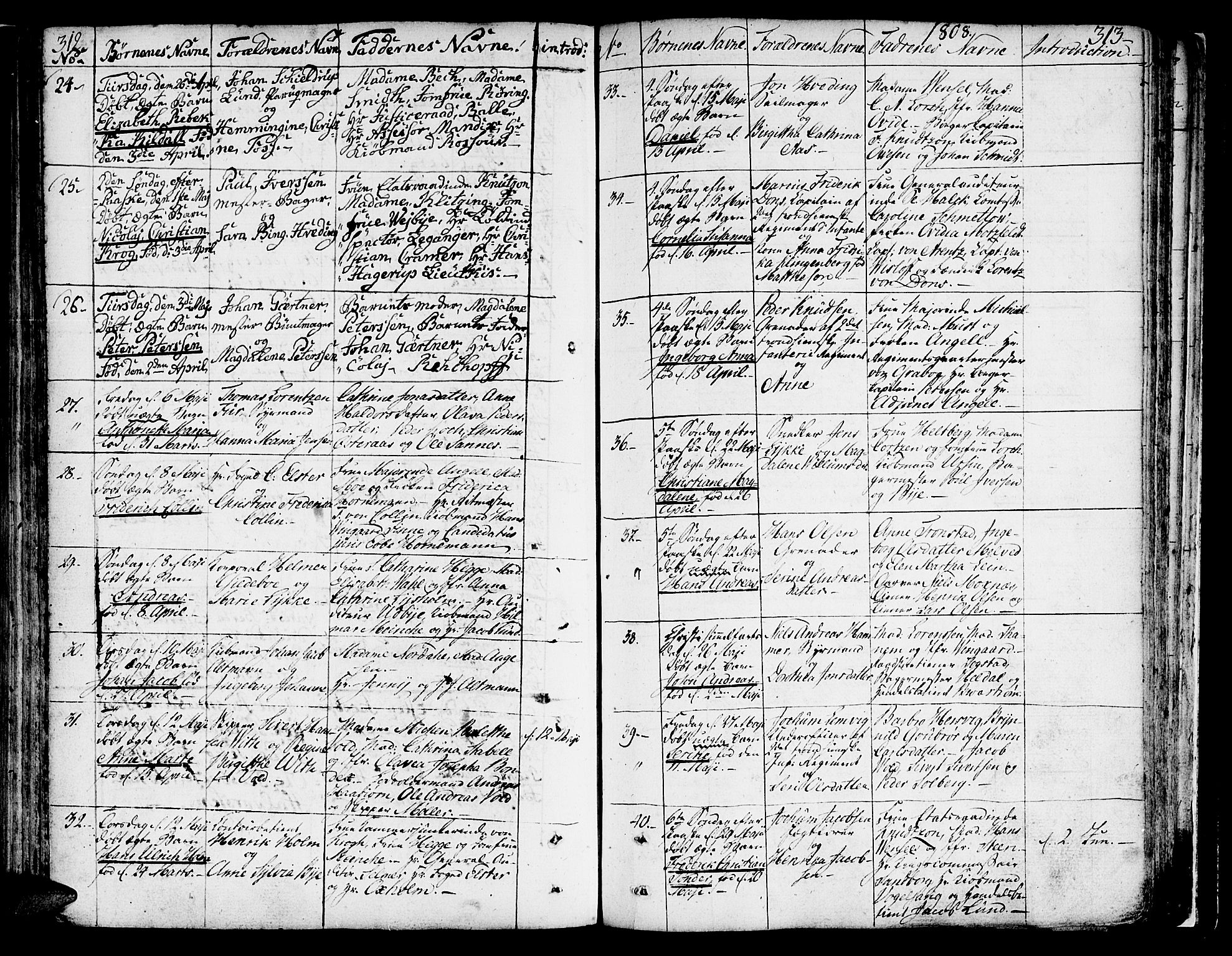 Ministerialprotokoller, klokkerbøker og fødselsregistre - Sør-Trøndelag, SAT/A-1456/602/L0104: Parish register (official) no. 602A02, 1774-1814, p. 312-313