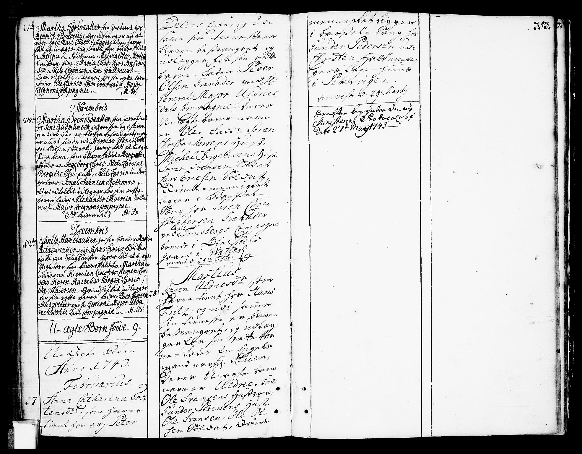 Oslo domkirke Kirkebøker, AV/SAO-A-10752/F/Fa/L0003: Parish register (official) no. 3, 1731-1743, p. 353