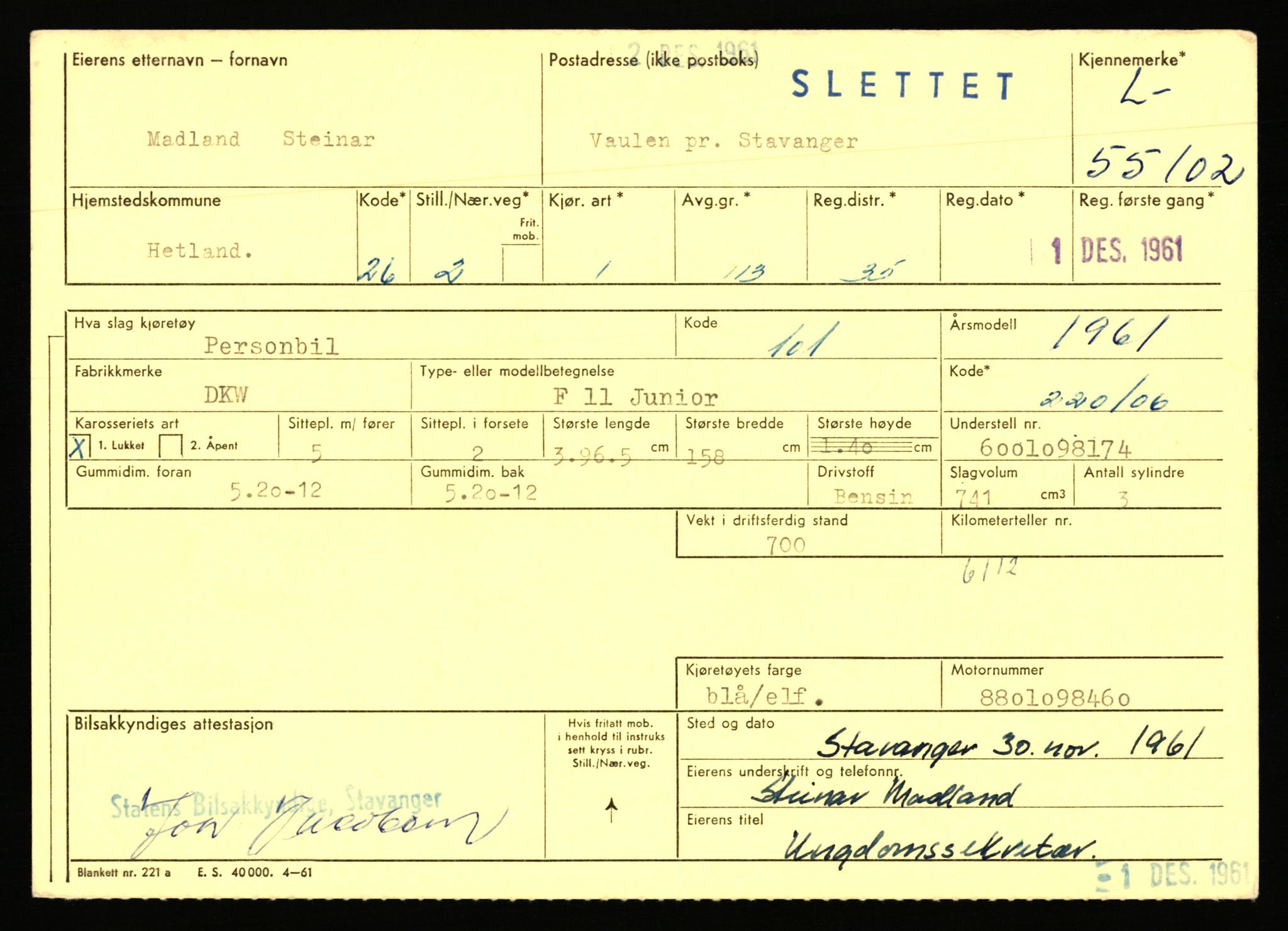 Stavanger trafikkstasjon, AV/SAST-A-101942/0/F/L0054: L-54200 - L-55699, 1930-1971, p. 1855