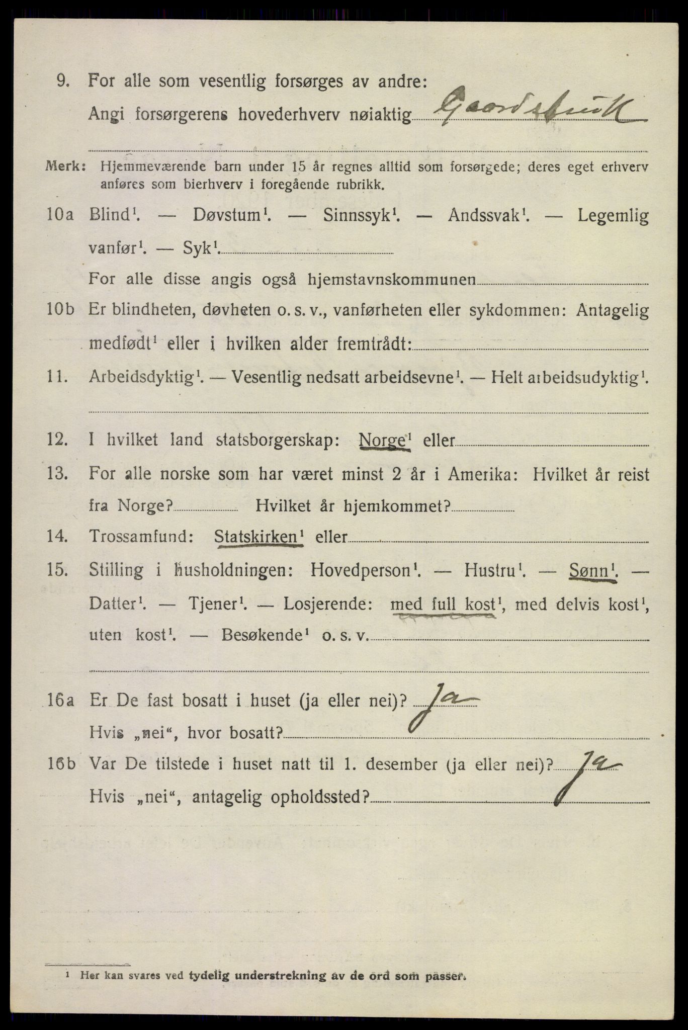 SAKO, 1920 census for Flesberg, 1920, p. 5174