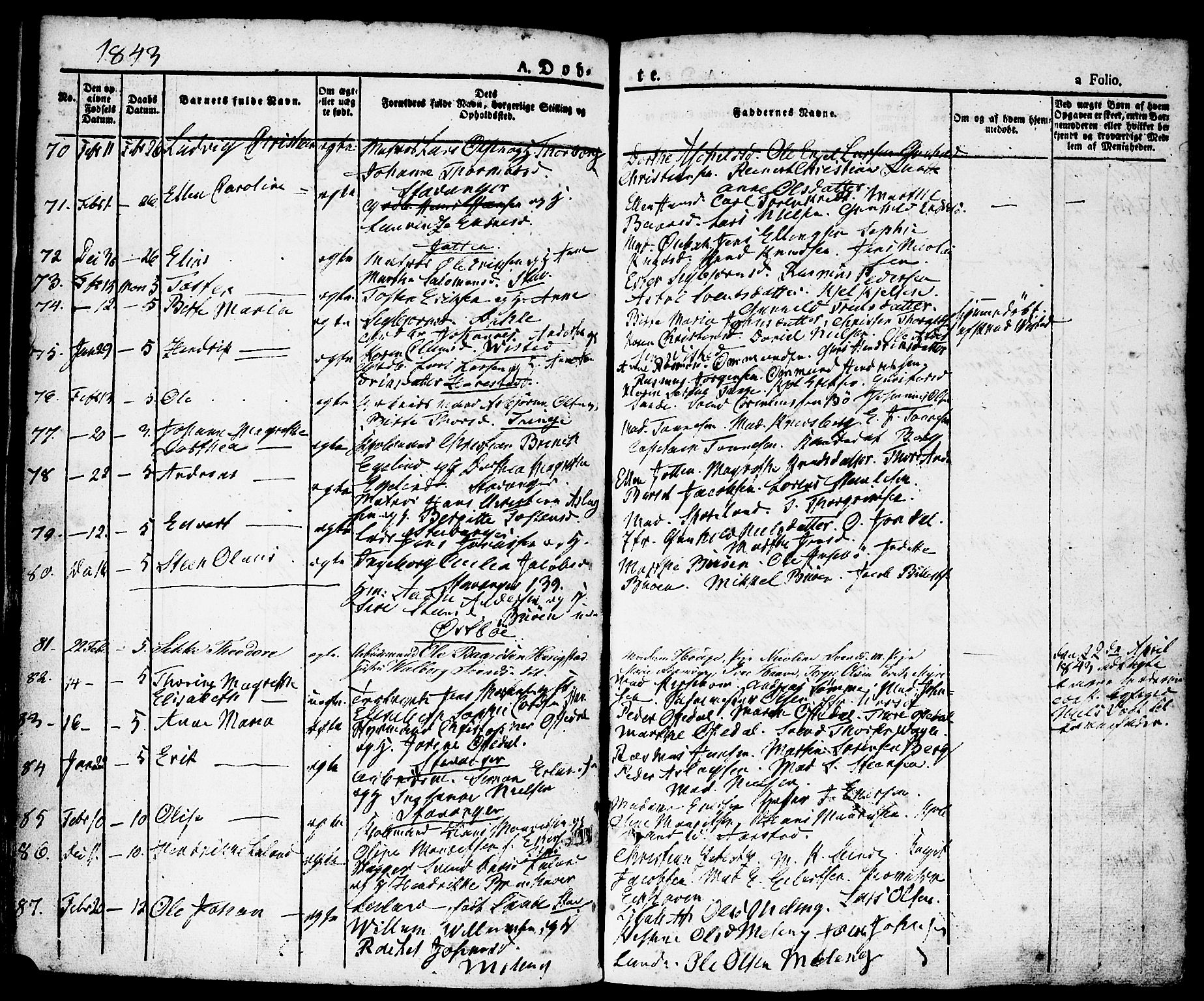 Domkirken sokneprestkontor, SAST/A-101812/001/30/30BA/L0011: Parish register (official) no. A 11, 1832-1856