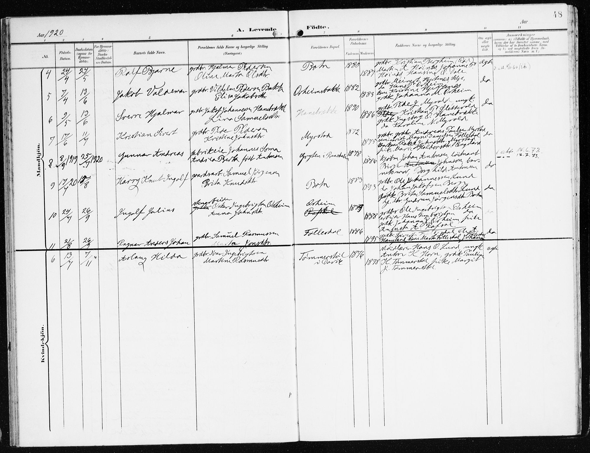 Eid sokneprestembete, AV/SAB-A-82301/H/Haa/Haac/L0002: Parish register (official) no. C 2, 1899-1927, p. 48