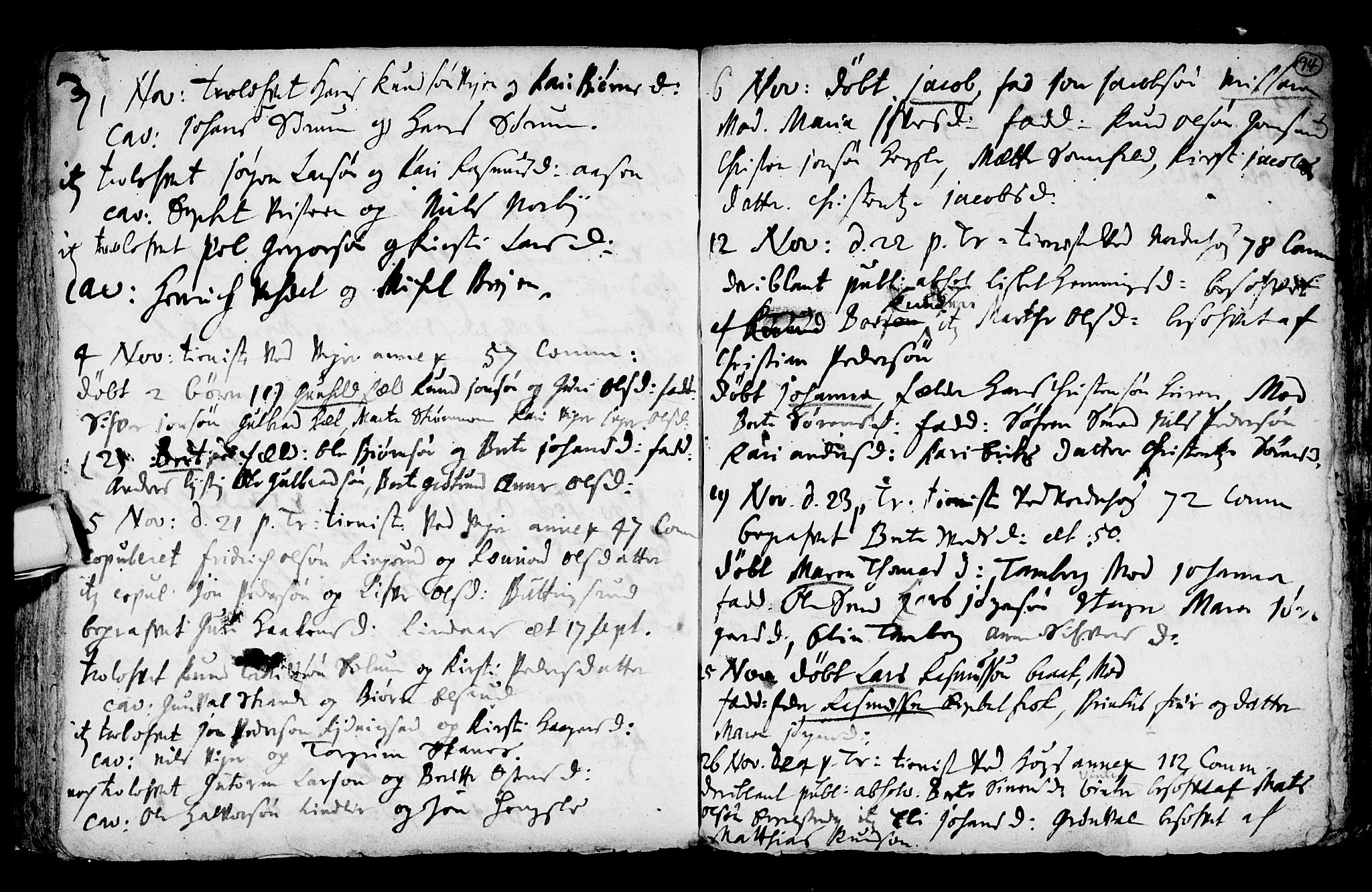 Norderhov kirkebøker, AV/SAKO-A-237/F/Fa/L0001: Parish register (official) no. 1, 1704-1716, p. 94