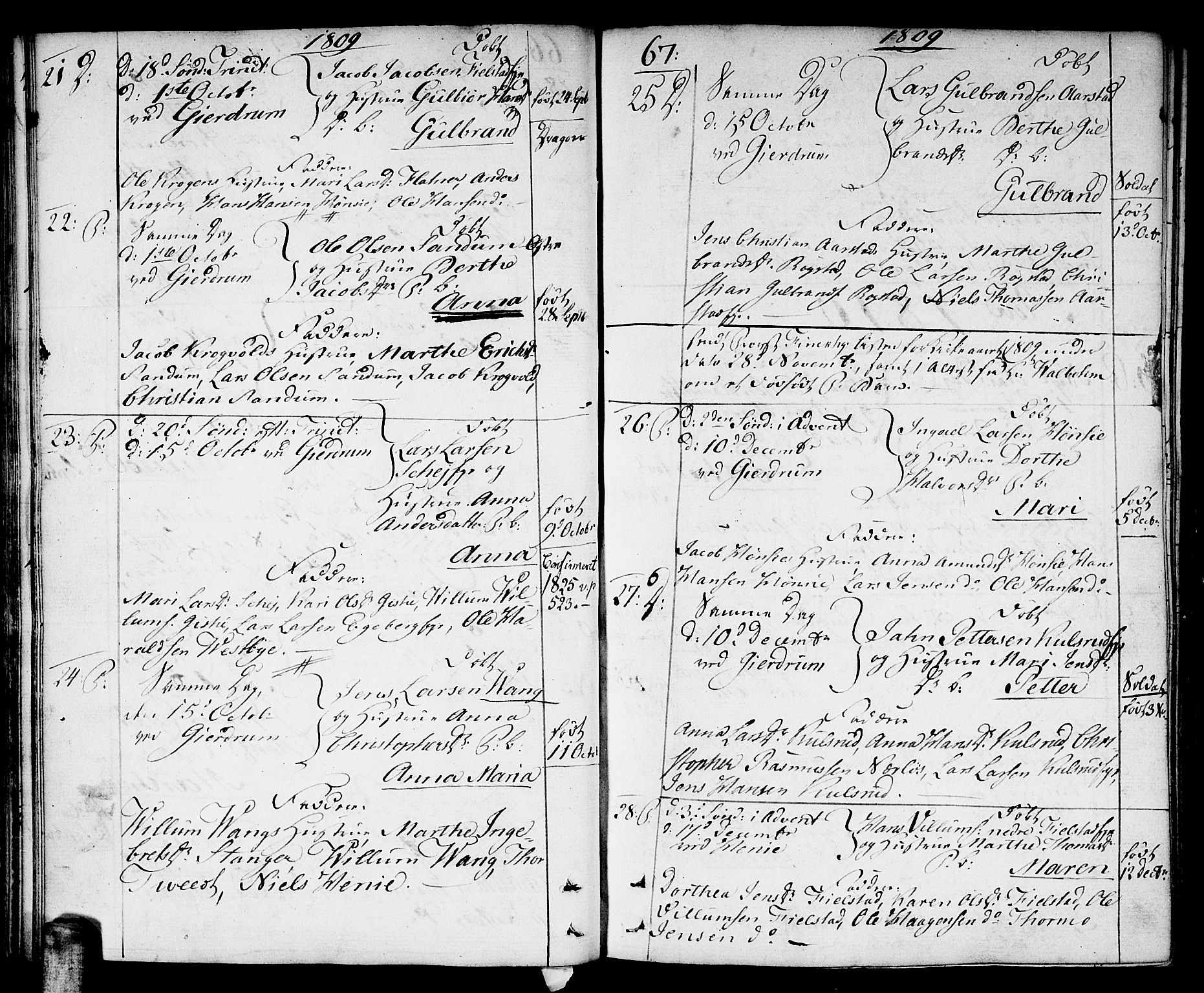 Gjerdrum prestekontor Kirkebøker, SAO/A-10412b/F/Fa/L0003: Parish register (official) no. I 3, 1798-1815, p. 67