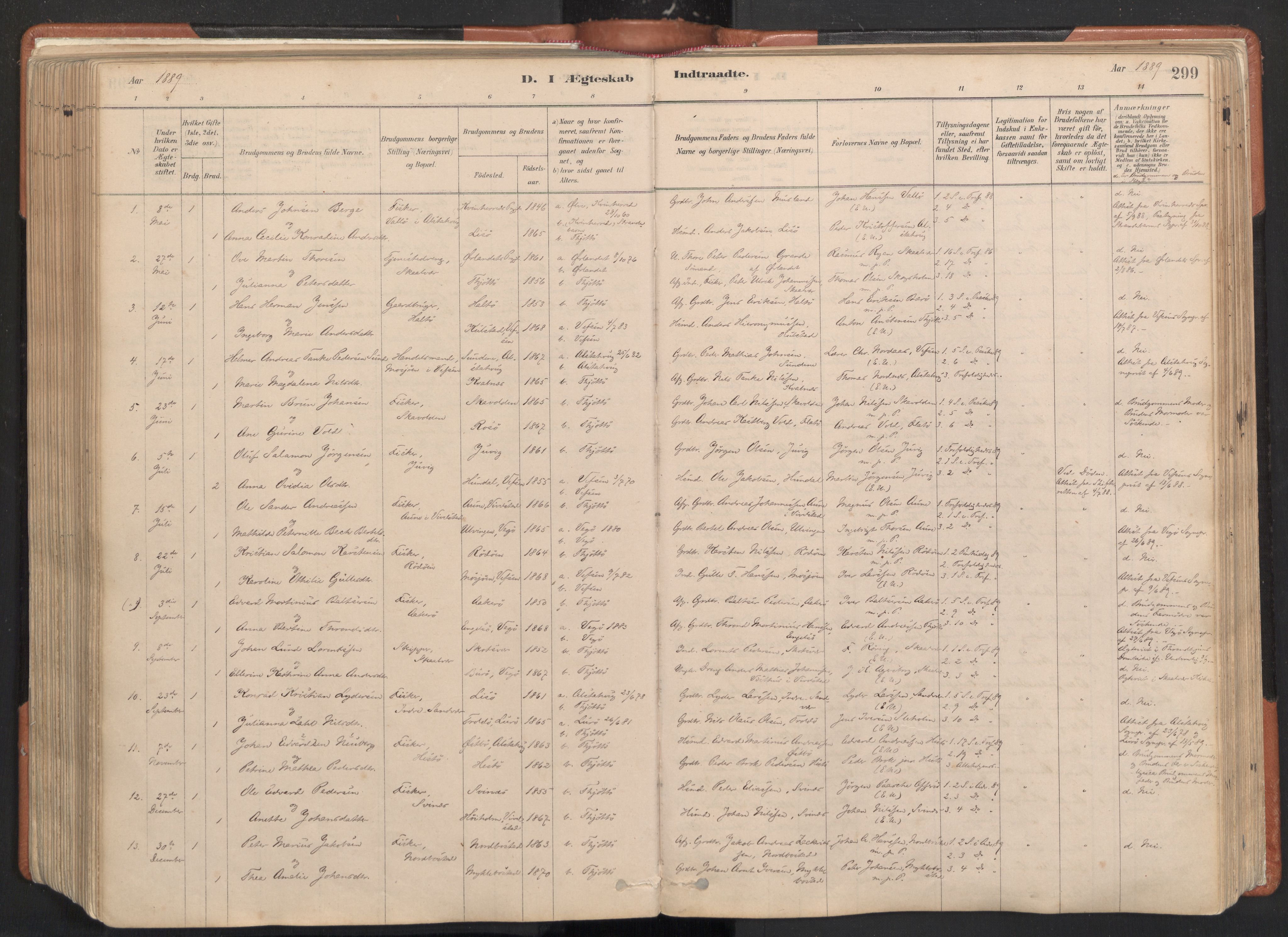 Ministerialprotokoller, klokkerbøker og fødselsregistre - Nordland, SAT/A-1459/817/L0264: Parish register (official) no. 817A04, 1878-1907, p. 299