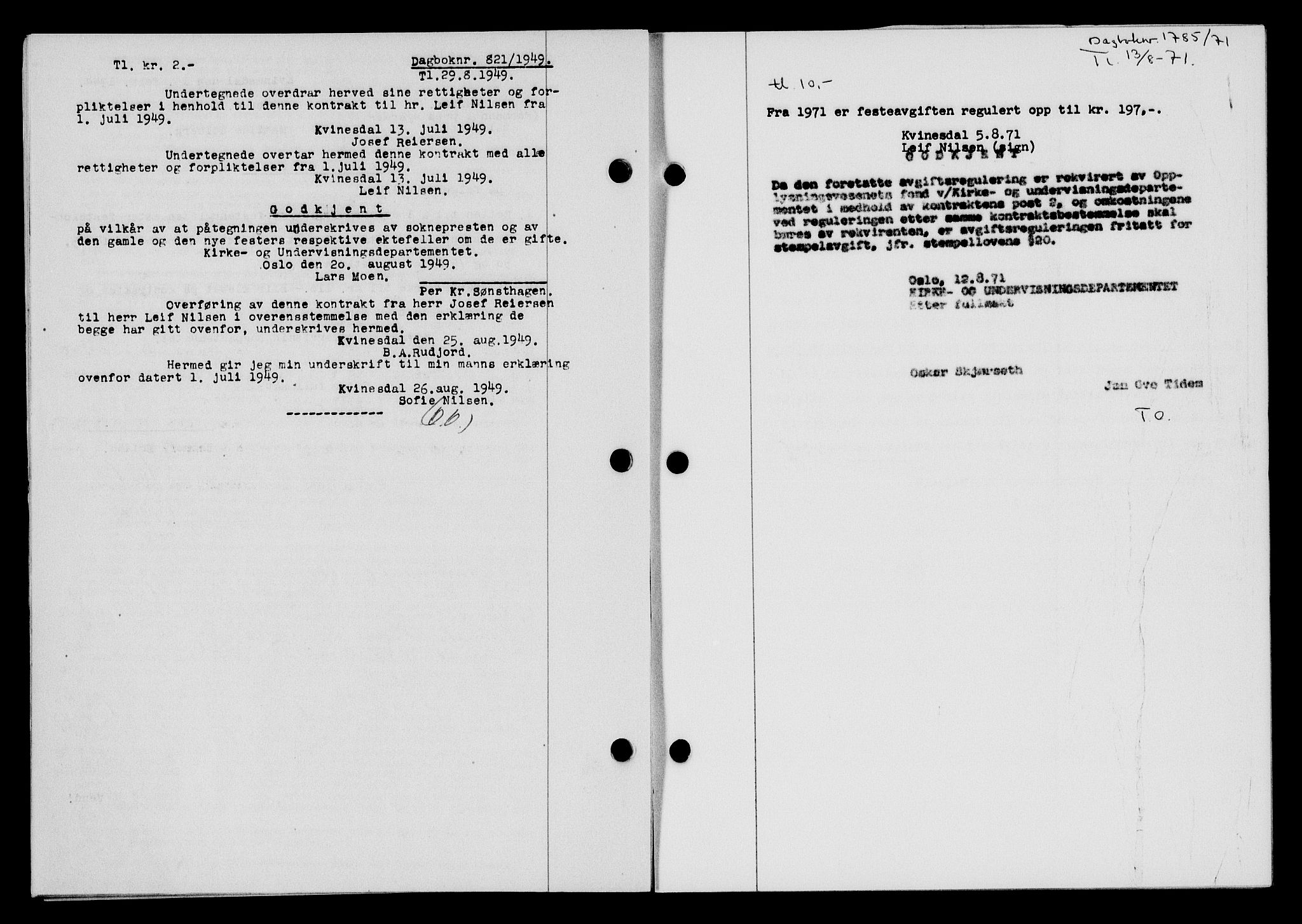 Flekkefjord sorenskriveri, SAK/1221-0001/G/Gb/Gba/L0059: Mortgage book no. A-7, 1944-1945, Diary no: : 303/1944