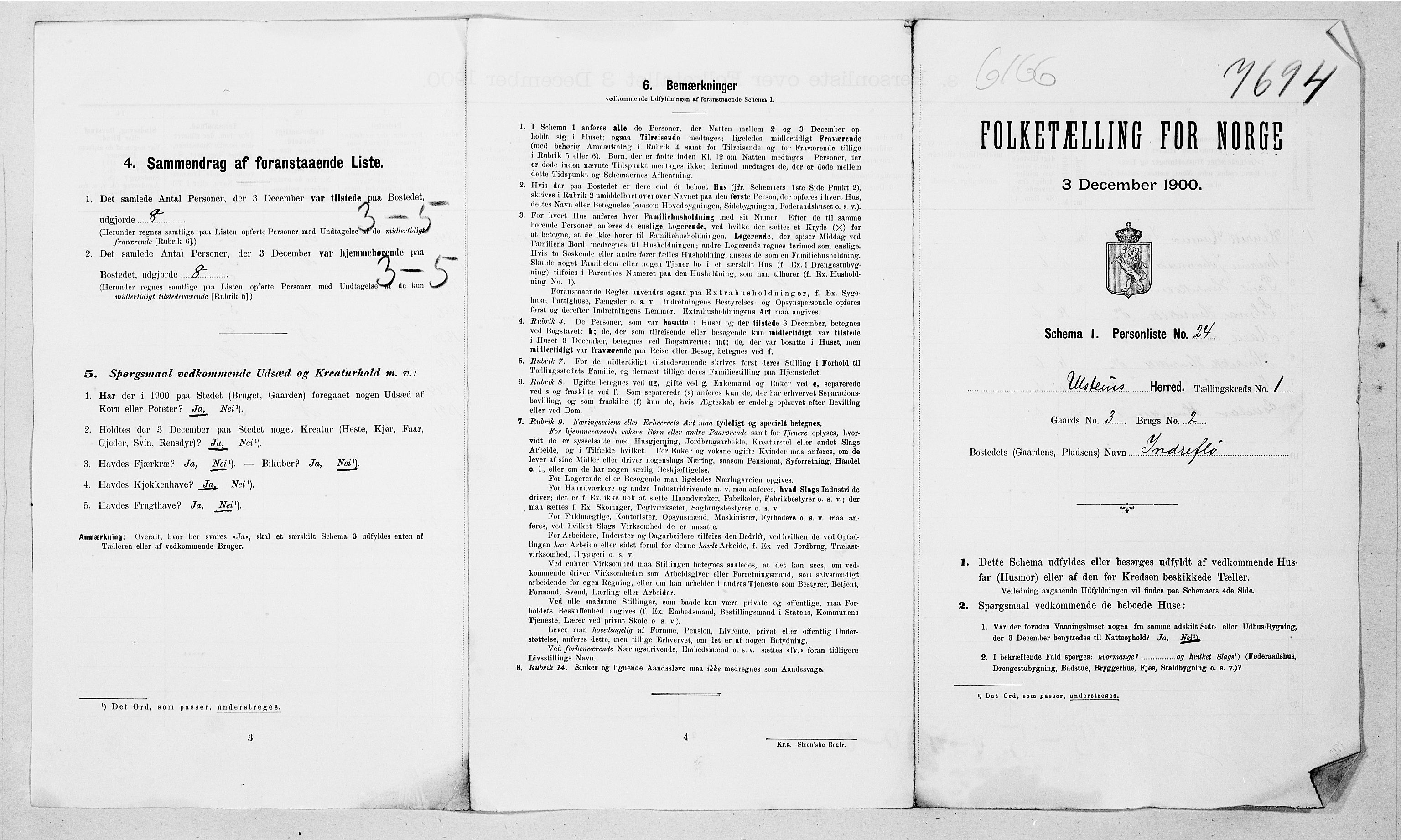 SAT, 1900 census for Ulstein, 1900, p. 28