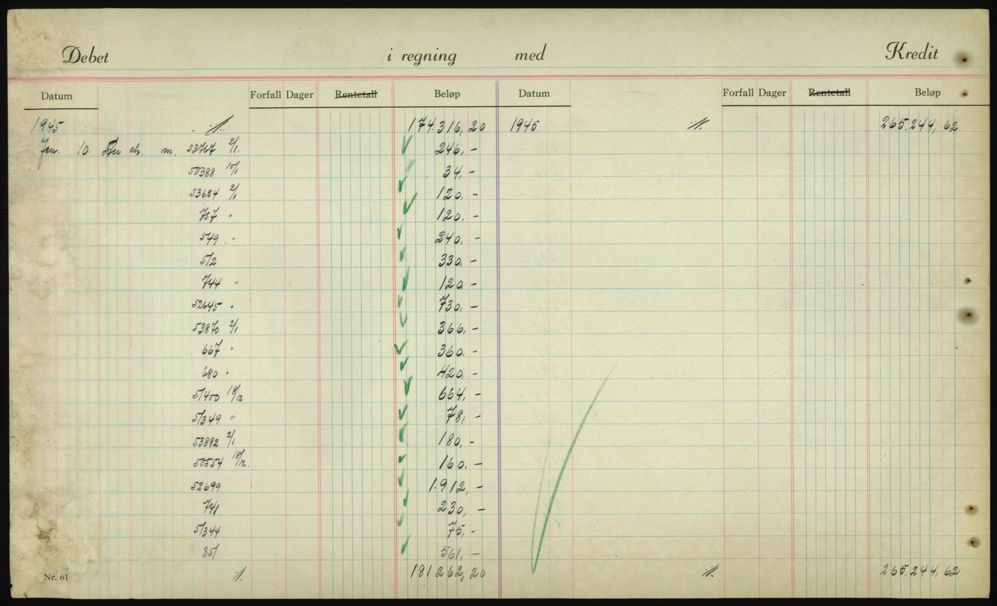 Forsvarsdepartementet, 10. kontor / Oppgjørskontoret, AV/RA-RAFA-1225/D/Db/L0180: Lista oppgjørskontor, 1942-1952, p. 2016