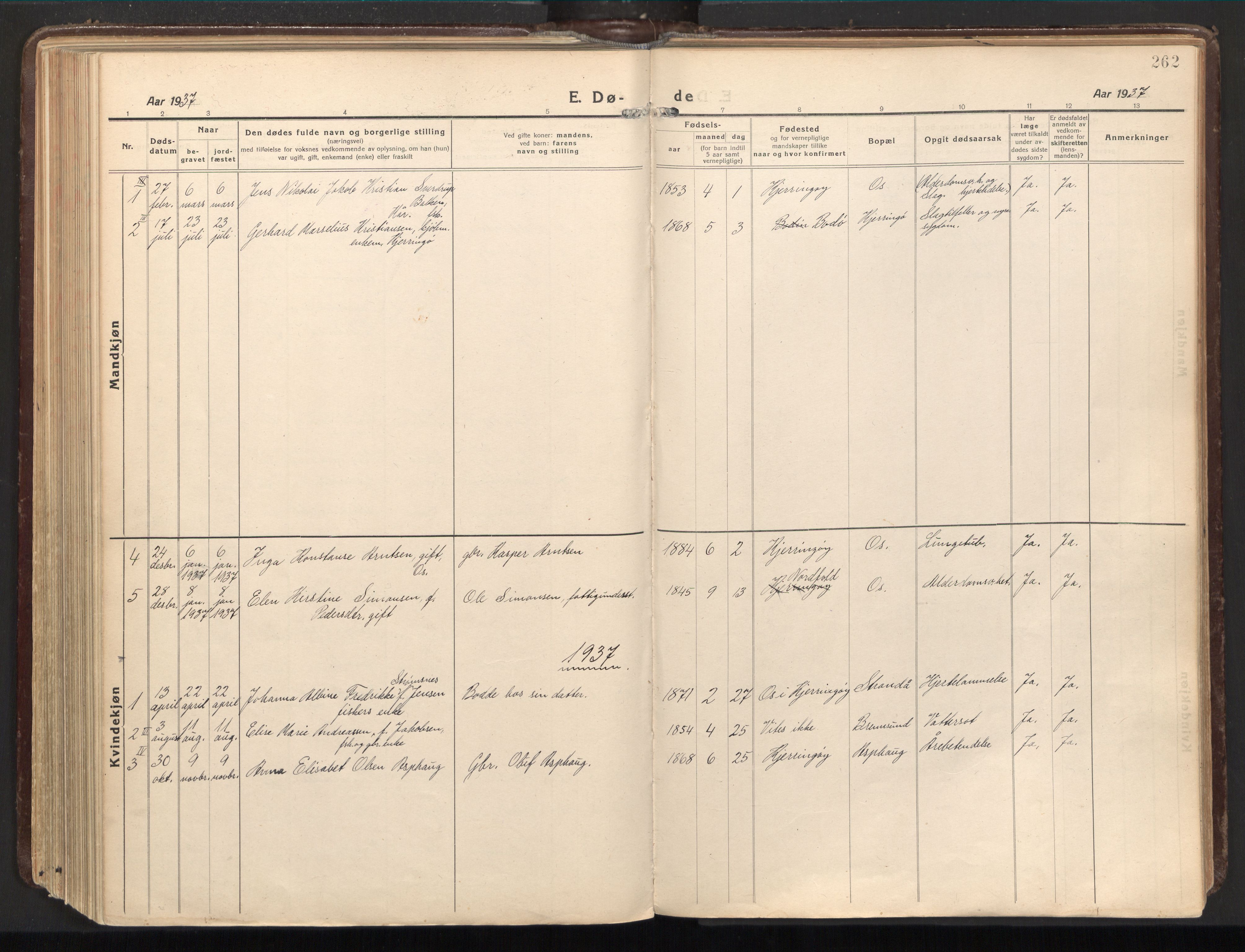 Ministerialprotokoller, klokkerbøker og fødselsregistre - Nordland, SAT/A-1459/803/L0073: Parish register (official) no. 803A03, 1920-1955, p. 262