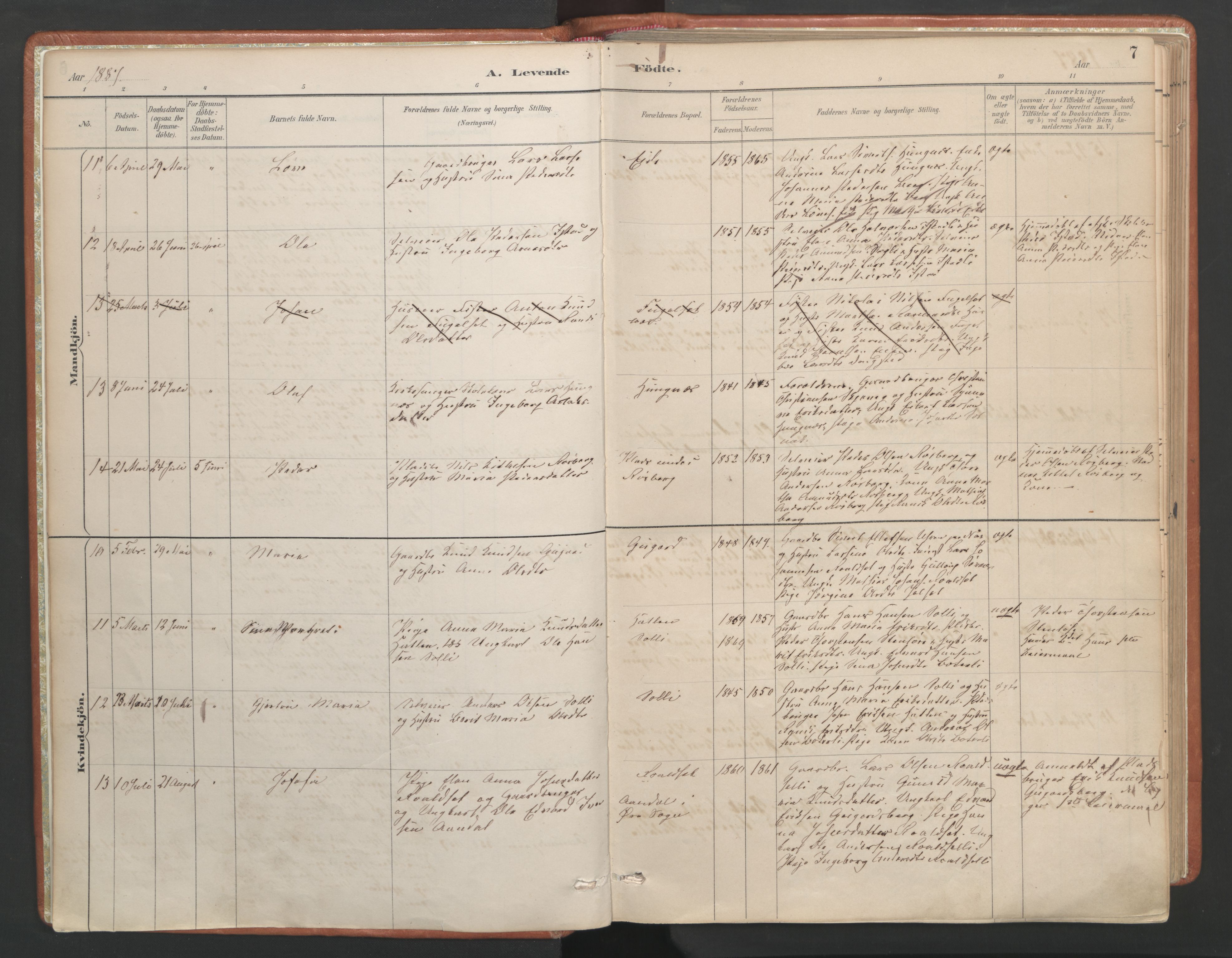 Ministerialprotokoller, klokkerbøker og fødselsregistre - Møre og Romsdal, AV/SAT-A-1454/557/L0682: Parish register (official) no. 557A04, 1887-1970, p. 7