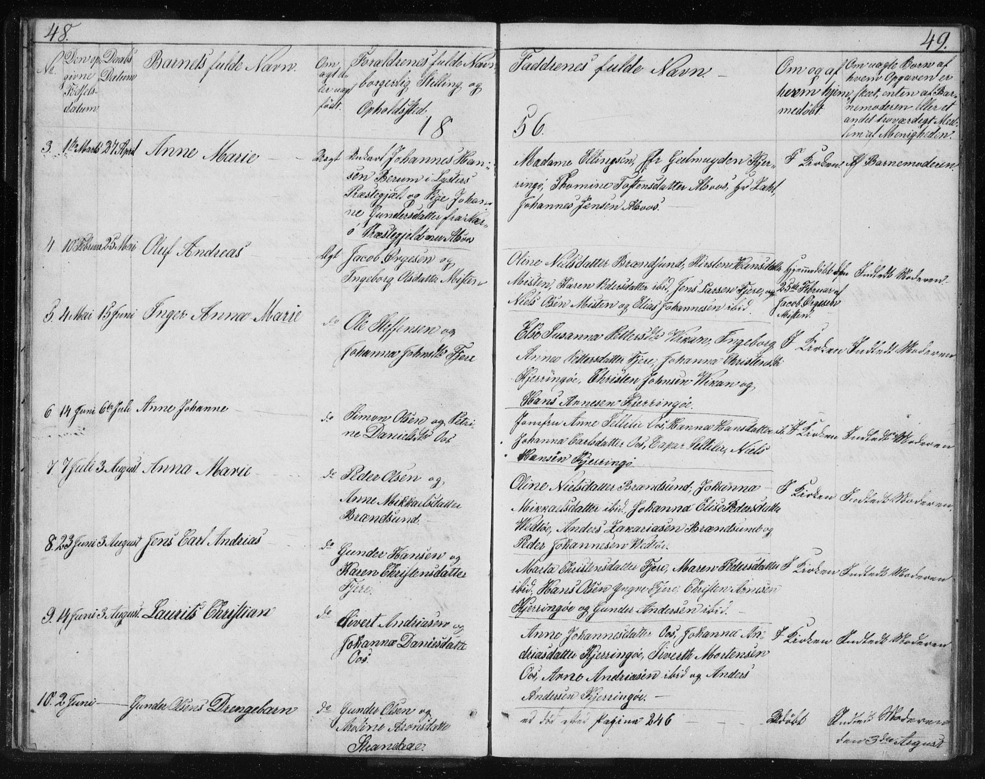 Ministerialprotokoller, klokkerbøker og fødselsregistre - Nordland, AV/SAT-A-1459/803/L0074: Parish register (copy) no. 803C01, 1845-1866, p. 48-49