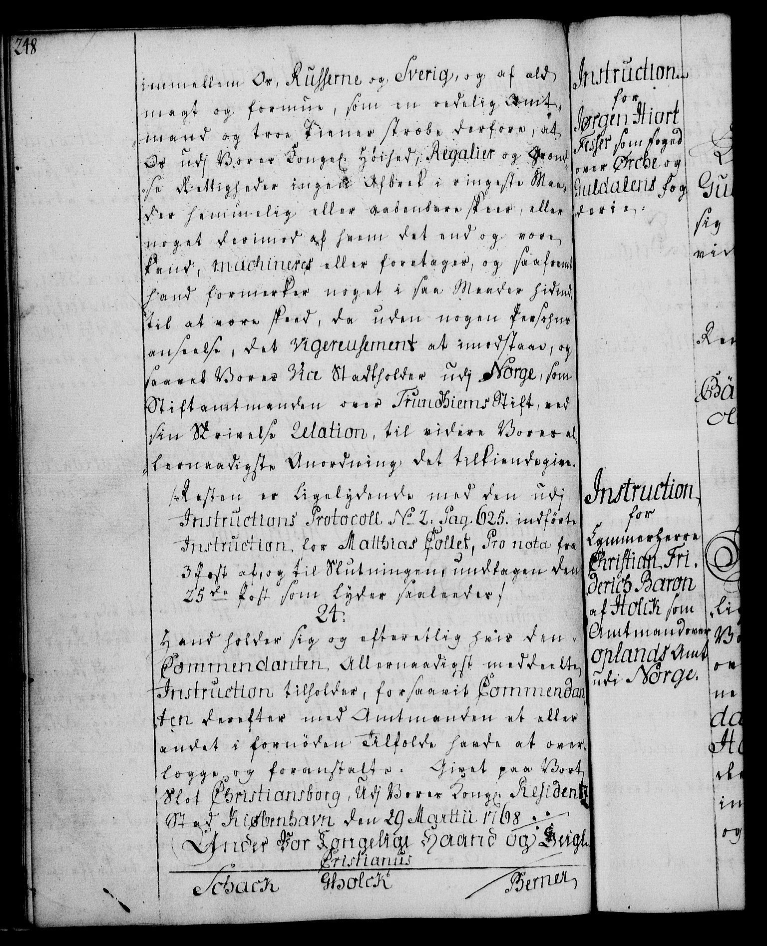 Rentekammeret, Kammerkanselliet, RA/EA-3111/G/Gg/Ggi/L0003: Norsk instruksjonsprotokoll med register (merket RK 53.36), 1751-1775, p. 248