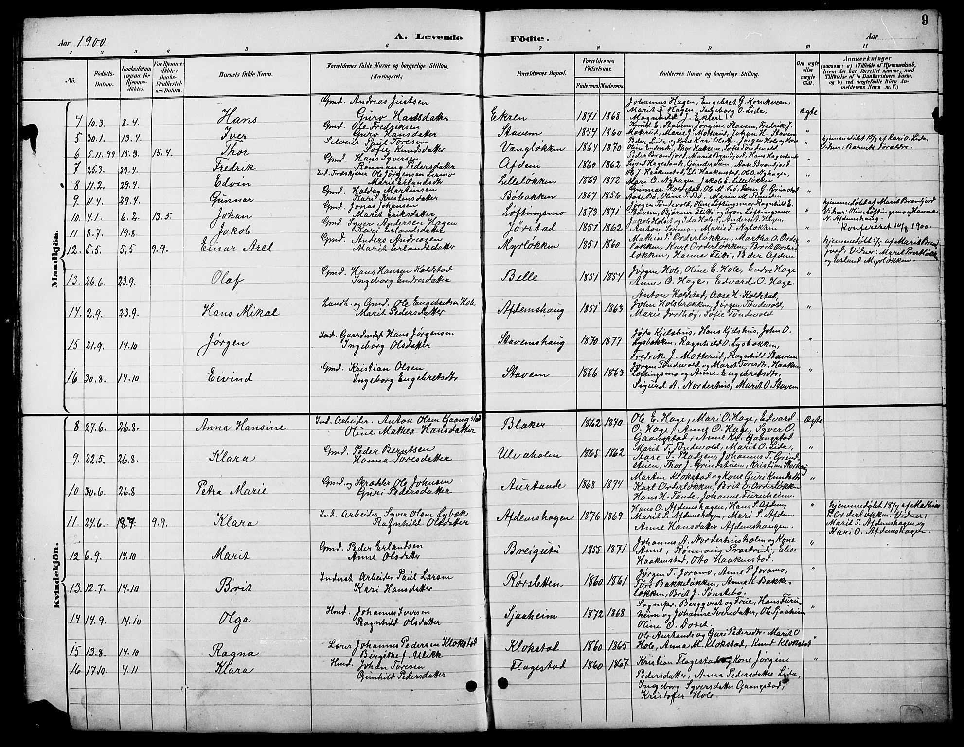 Lesja prestekontor, SAH/PREST-068/H/Ha/Hab/L0007: Parish register (copy) no. 7, 1895-1919, p. 9