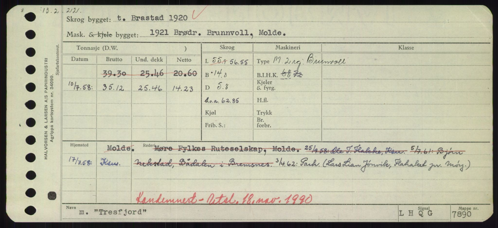 Sjøfartsdirektoratet med forløpere, Skipsmålingen, RA/S-1627/H/Hd/L0039: Fartøy, Ti-Tø, p. 549