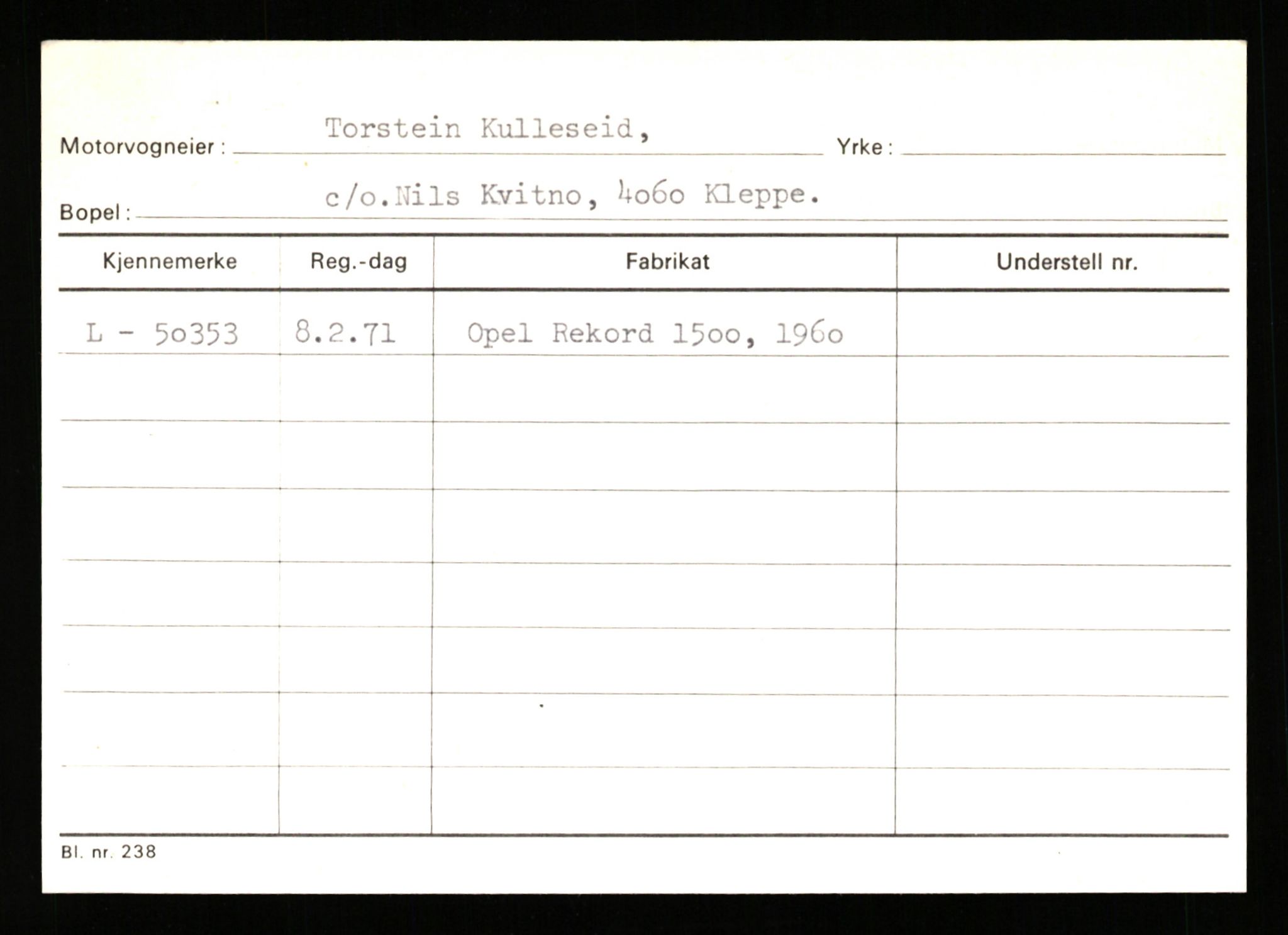 Stavanger trafikkstasjon, SAST/A-101942/0/H/L0021: Kristiania - Landsnes, 1930-1971, p. 847