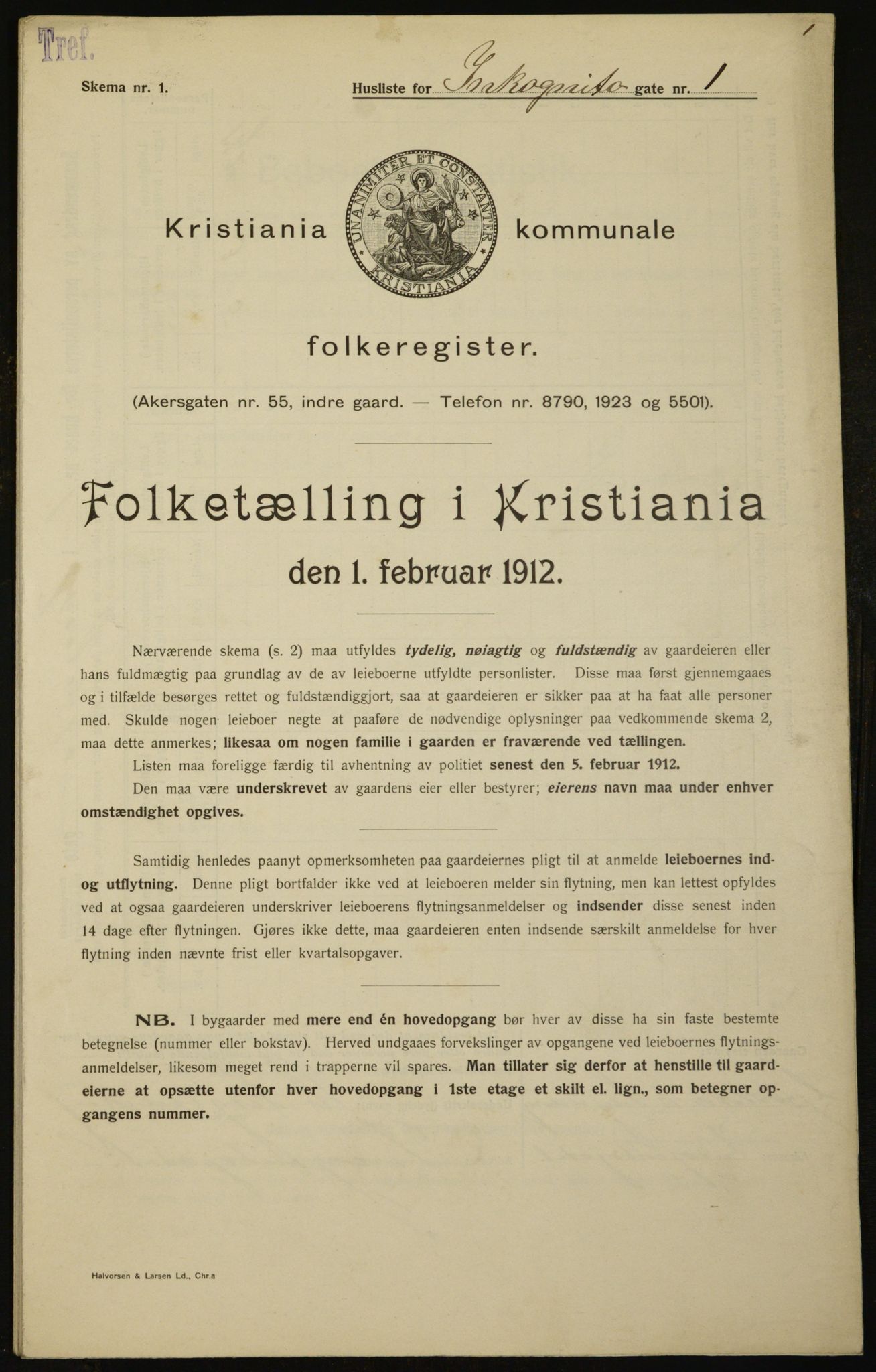 OBA, Municipal Census 1912 for Kristiania, 1912, p. 44362
