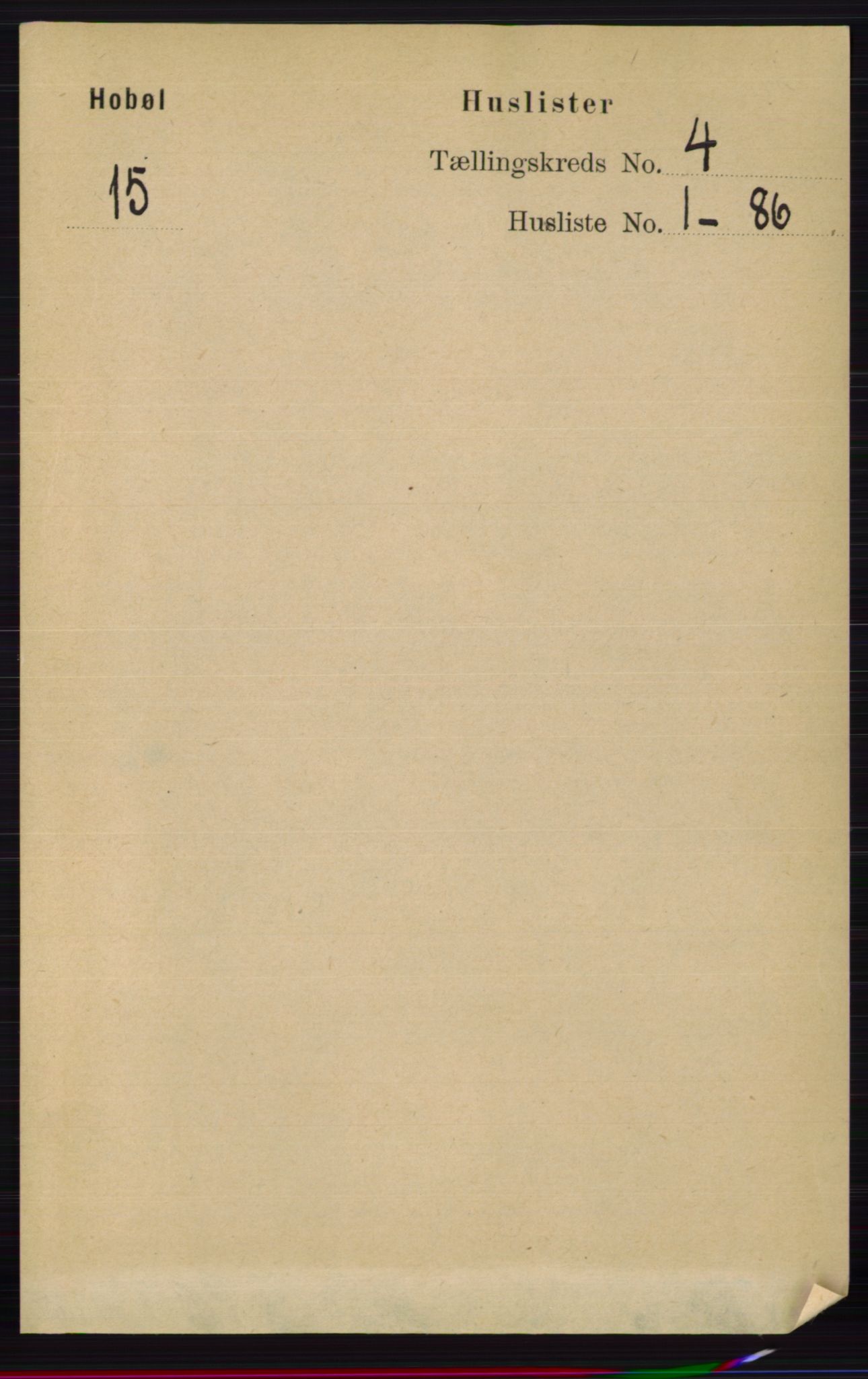 RA, 1891 census for 0138 Hobøl, 1891, p. 2326