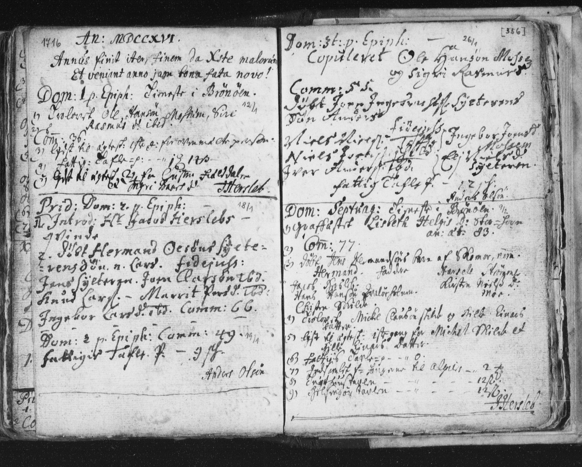 Ministerialprotokoller, klokkerbøker og fødselsregistre - Nordland, SAT/A-1459/813/L0192: Parish register (official) no. 813A02, 1677-1718, p. 356