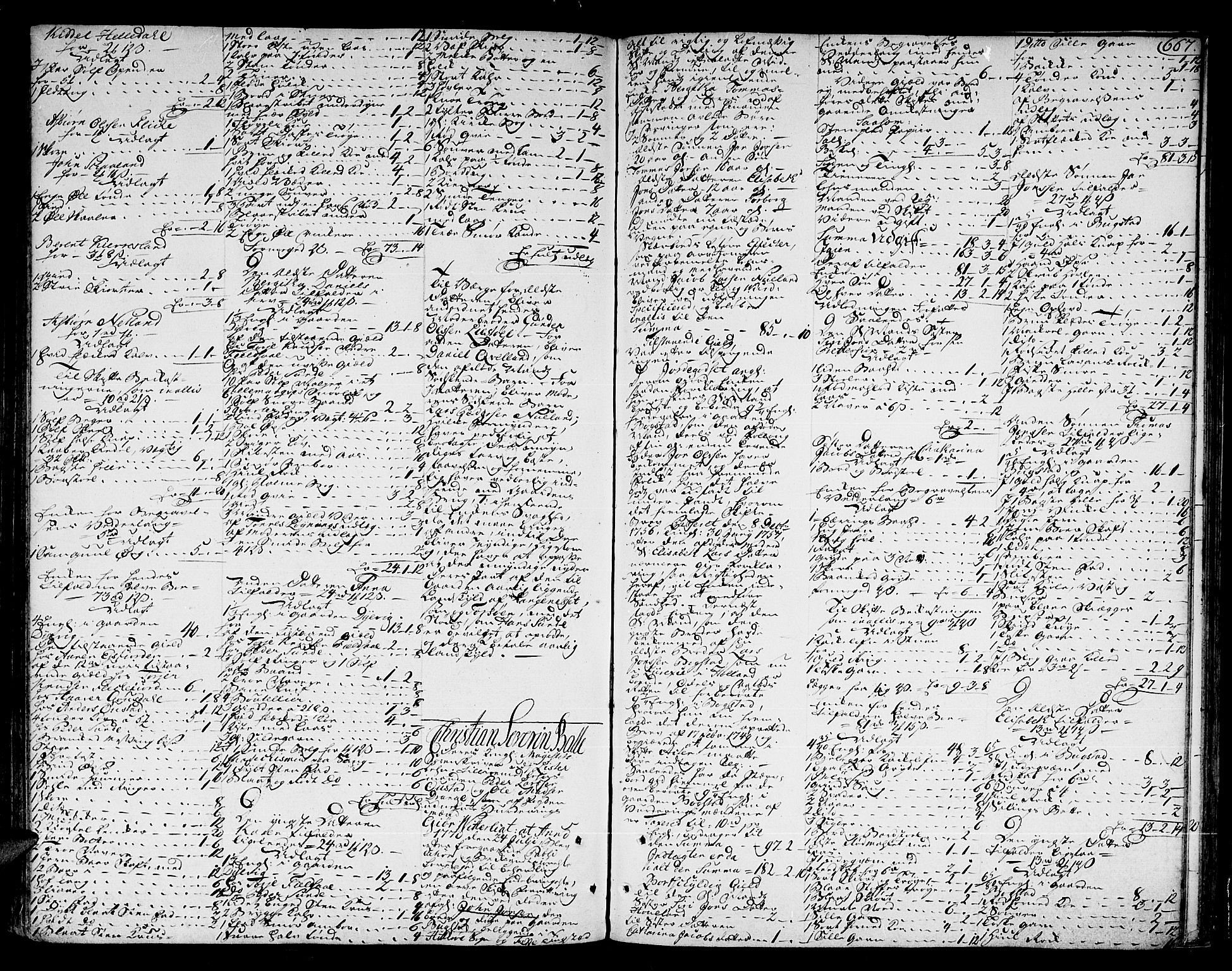 Lister sorenskriveri, AV/SAK-1221-0003/H/Hc/L0036: Skifteprotokoll nr 33a med register, 1763-1770, p. 666b-667a