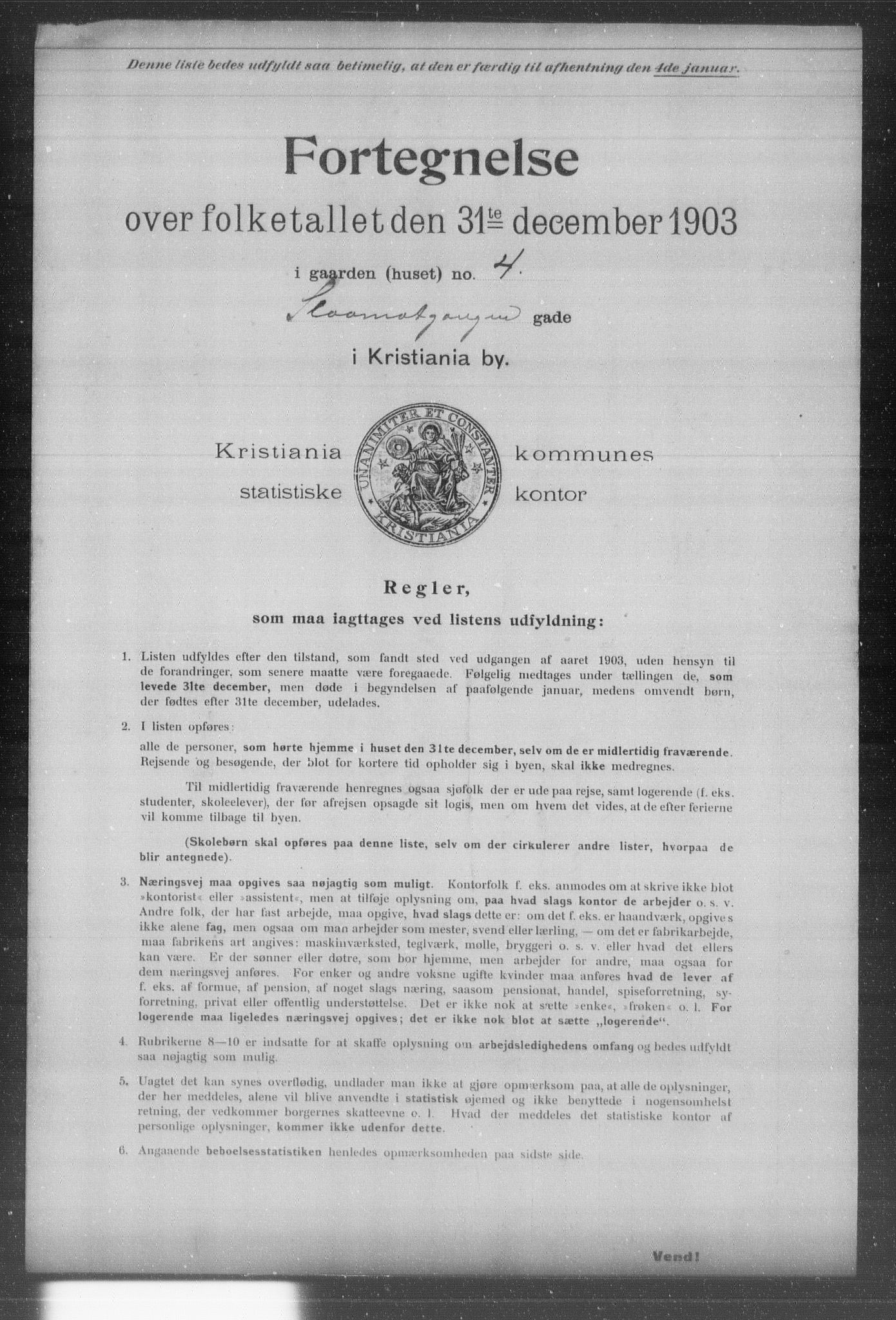 OBA, Municipal Census 1903 for Kristiania, 1903, p. 18543