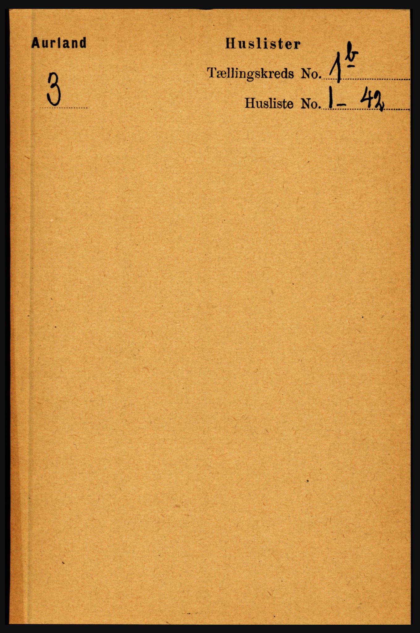 RA, 1891 census for 1421 Aurland, 1891, p. 106