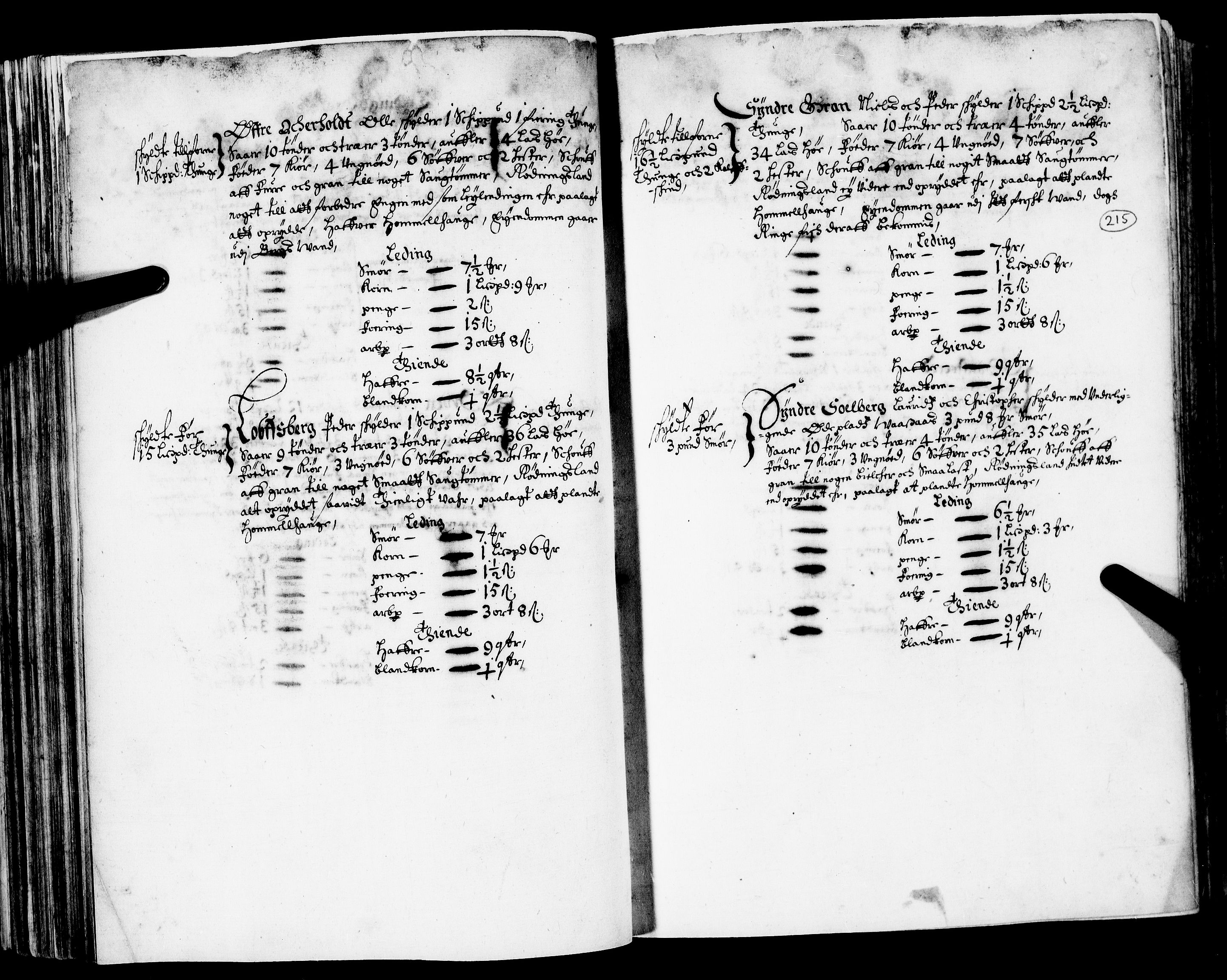 Rentekammeret inntil 1814, Realistisk ordnet avdeling, RA/EA-4070/N/Nb/Nba/L0020: Tønsberg len, 2. del, 1668, p. 214b-215a