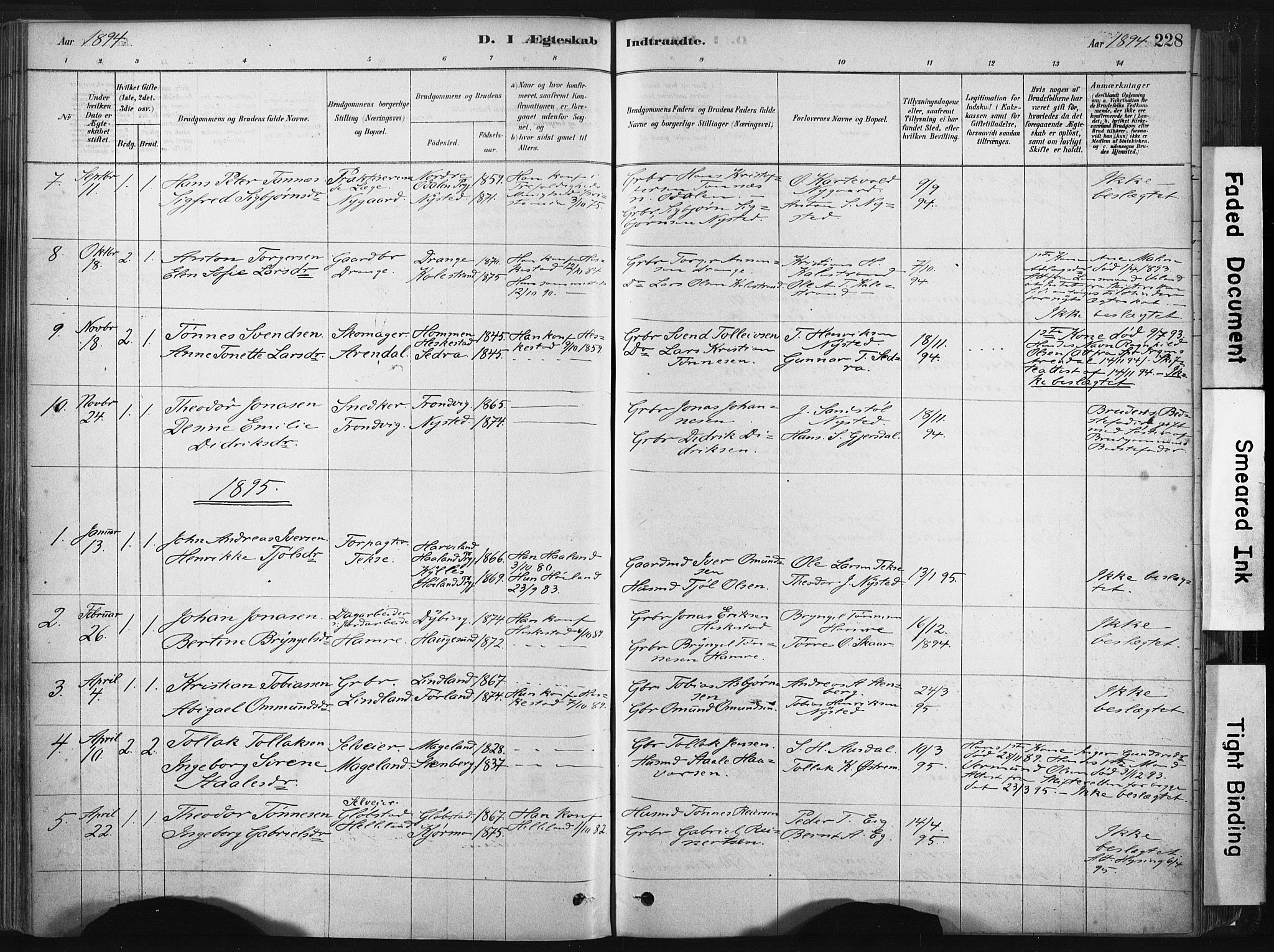 Lund sokneprestkontor, AV/SAST-A-101809/S06/L0011: Parish register (official) no. A 10, 1877-1904, p. 228