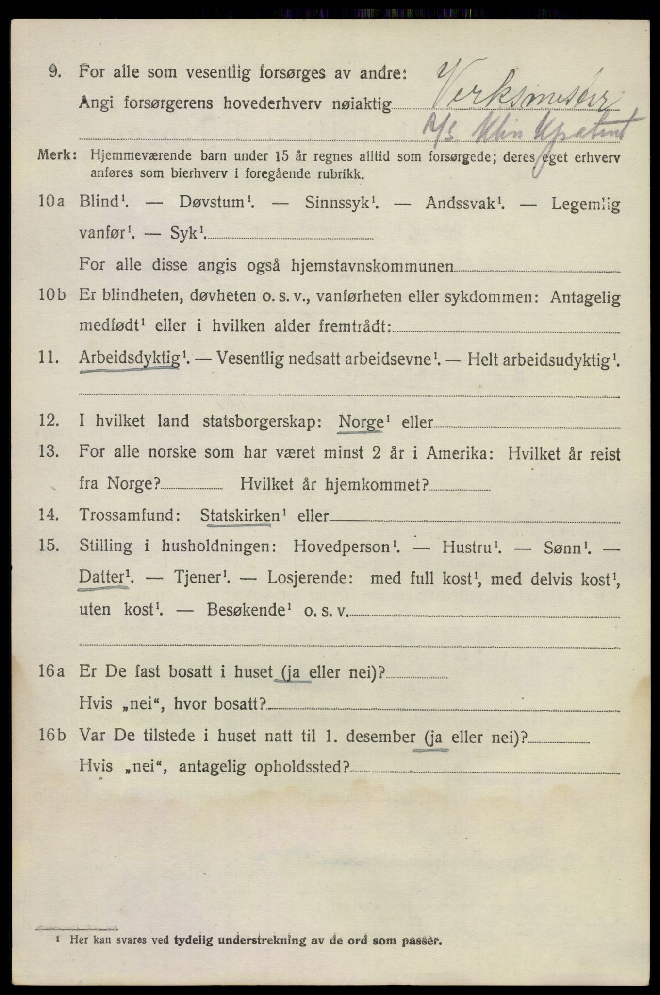 SAKO, 1920 census for Sandeherred, 1920, p. 20239