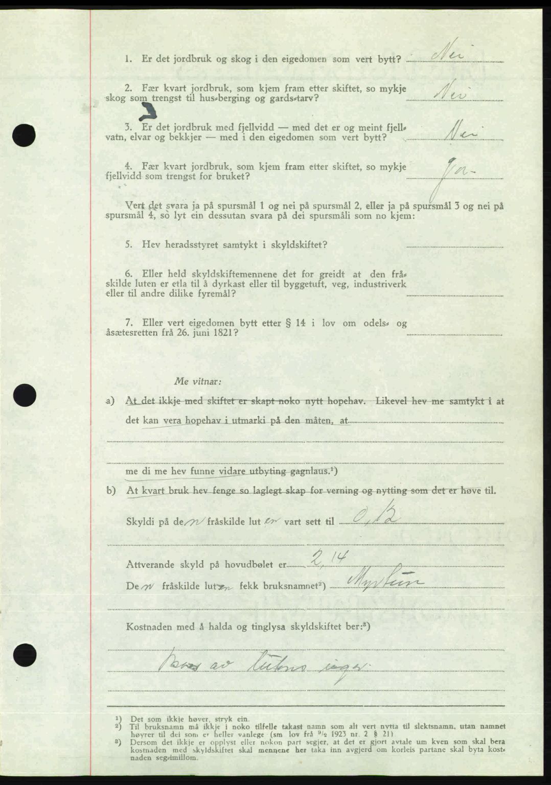 Romsdal sorenskriveri, AV/SAT-A-4149/1/2/2C: Mortgage book no. A24, 1947-1947, Diary no: : 2394/1947